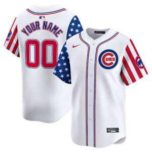 Chicago Cubs 2025 Independence Day Vapor Premier Limited Custom Jersey - All Stitched