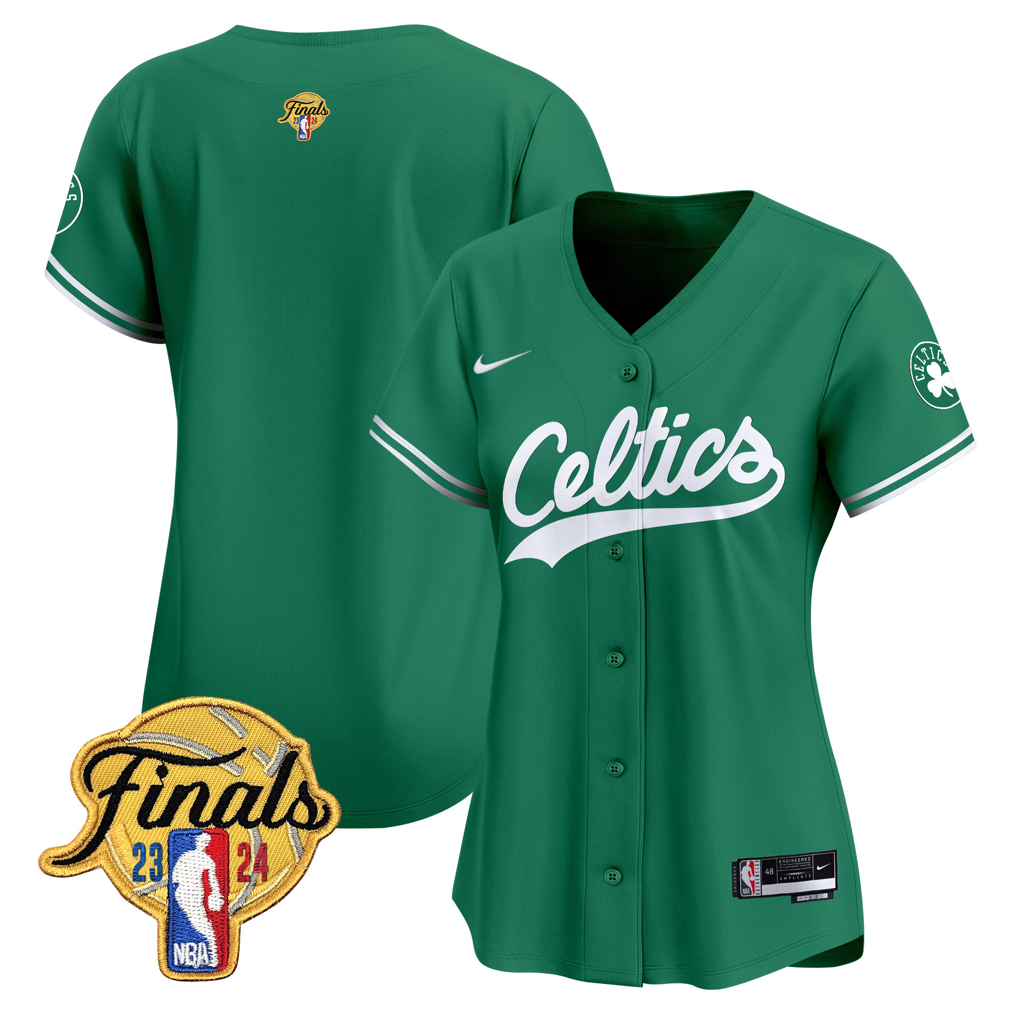 Women's Boston Celtics 2024 Finals Patch Baseball Jersey - All Stitched - Image 28