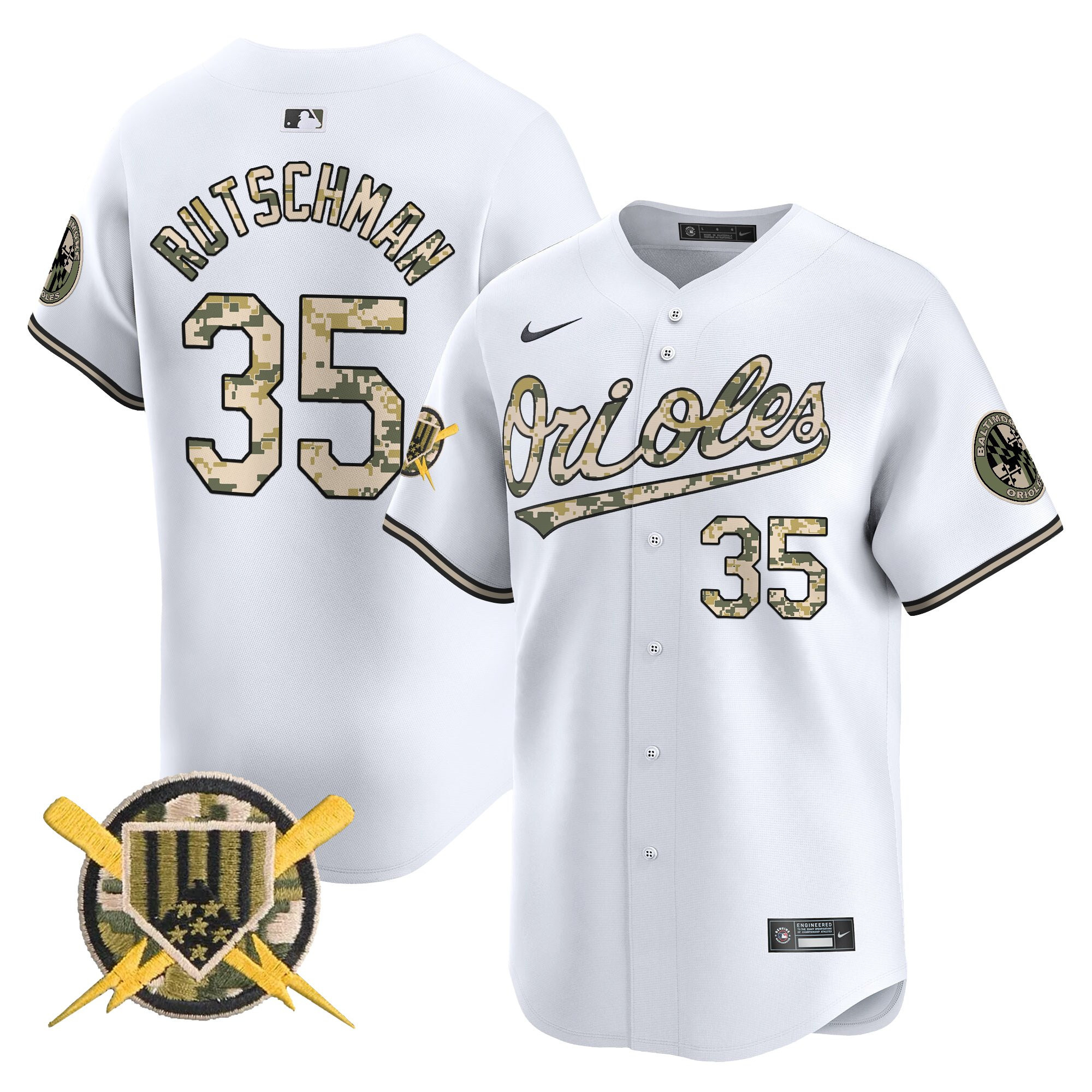 Men's Baltimore Orioles Armed Forces Day Vapor Premier Limited Jersey - All Stitched - Image 9