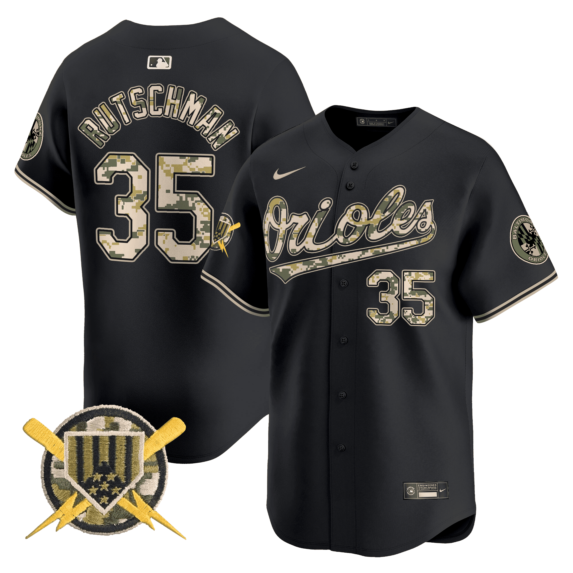Men's Baltimore Orioles Armed Forces Day Vapor Premier Limited Jersey - All Stitched - Image 17
