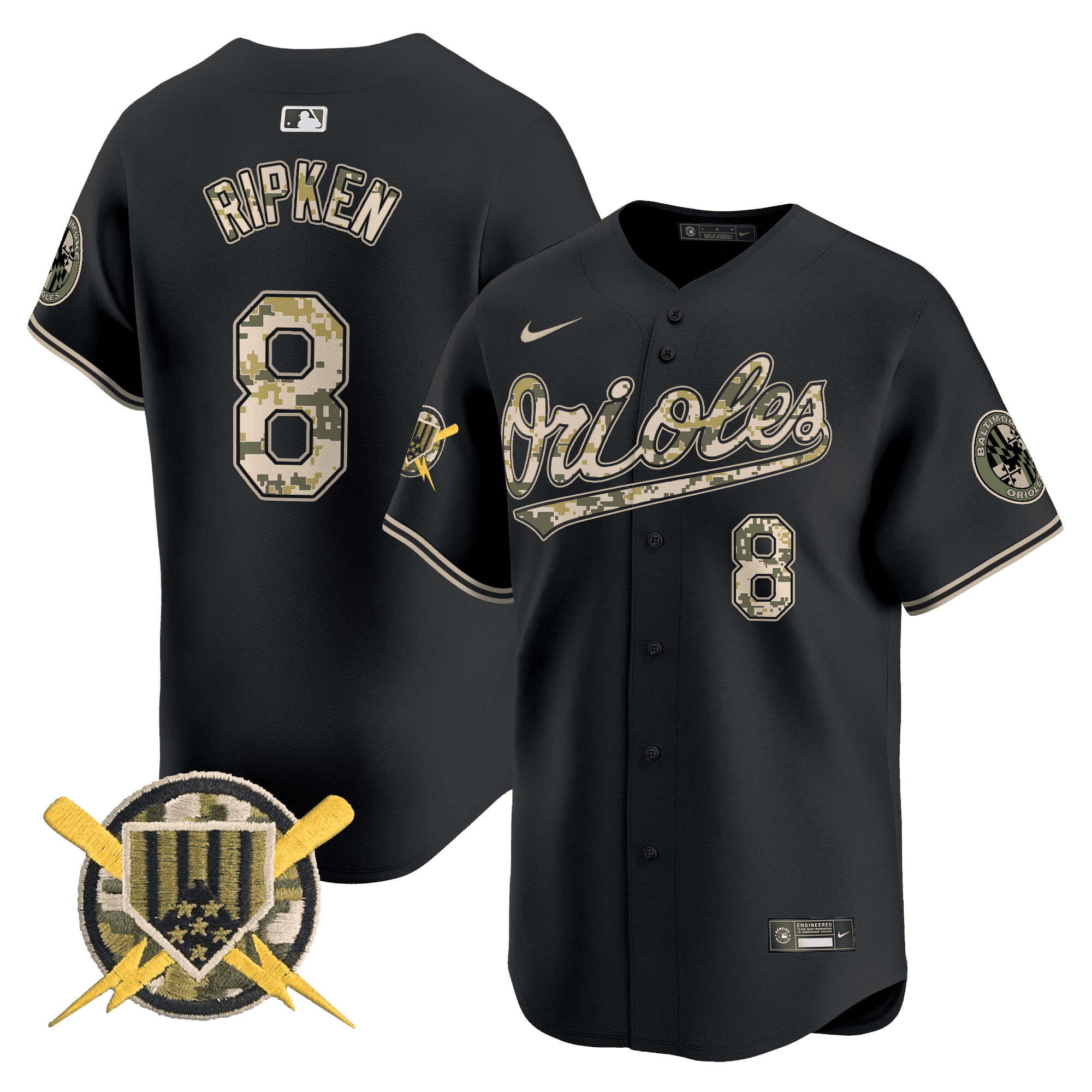 Men's Baltimore Orioles Armed Forces Day Vapor Premier Limited Jersey - All Stitched - Image 22