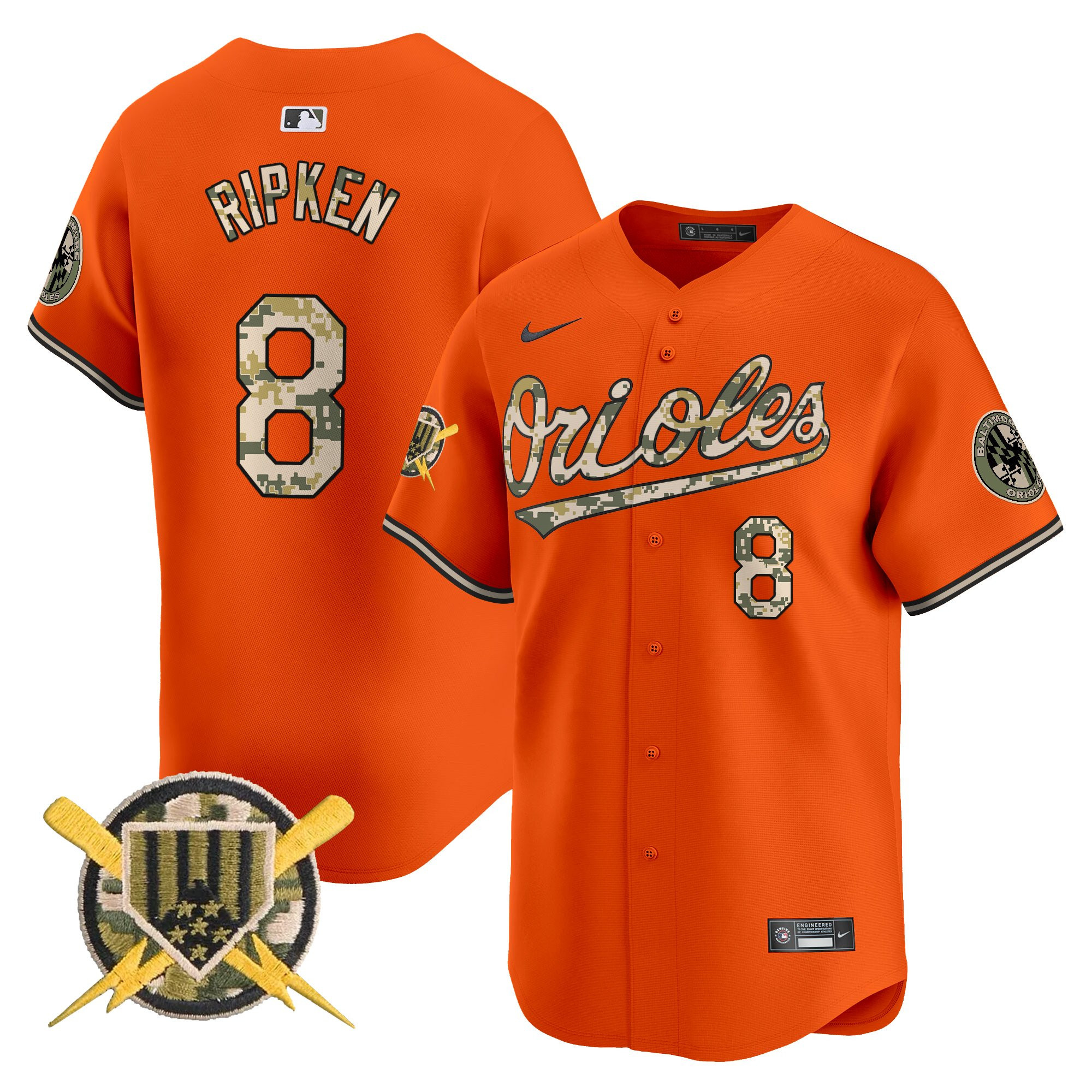 Men's Baltimore Orioles Armed Forces Day Vapor Premier Limited Jersey - All Stitched - Image 30