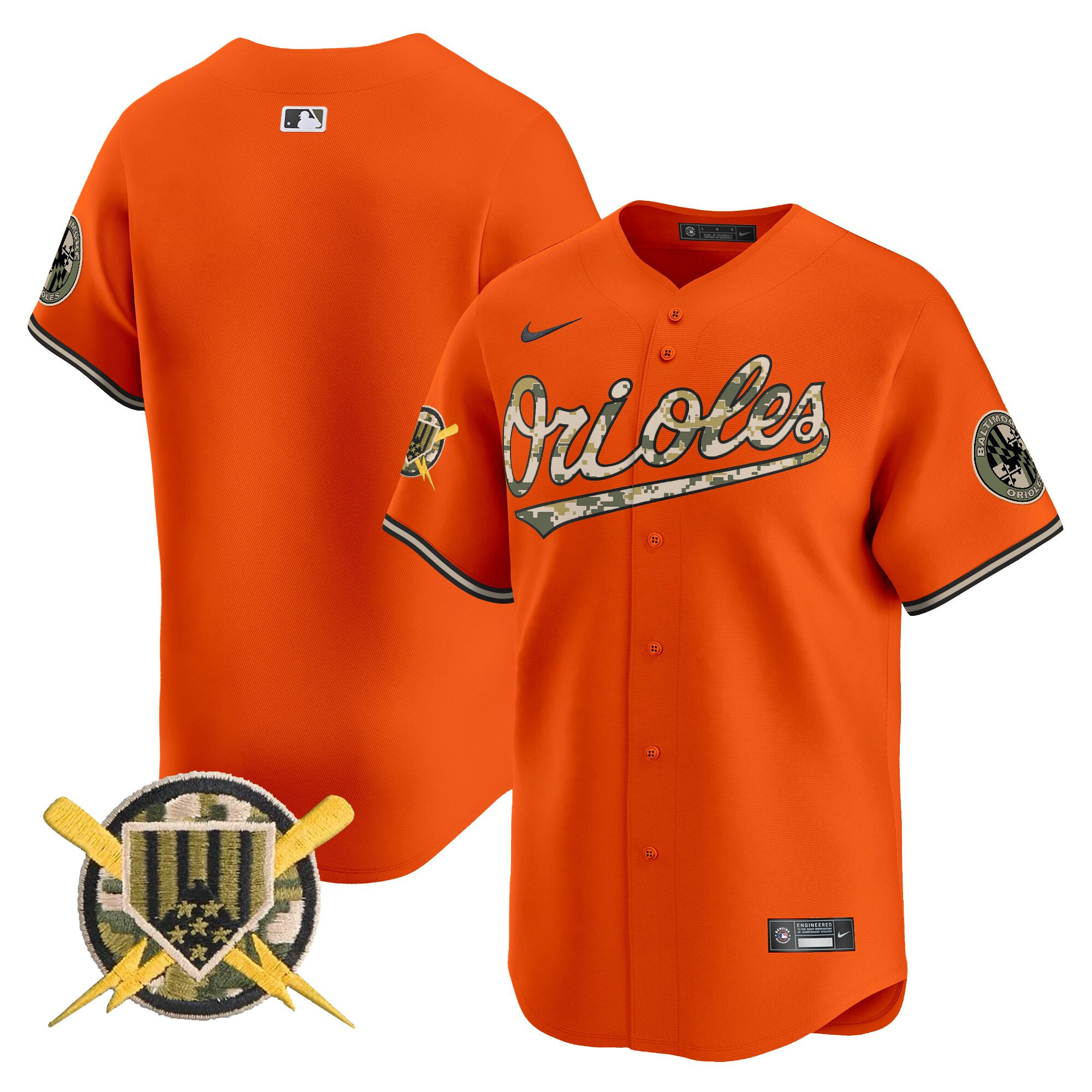 Men's Baltimore Orioles Armed Forces Day Vapor Premier Limited Jersey - All Stitched - Image 32