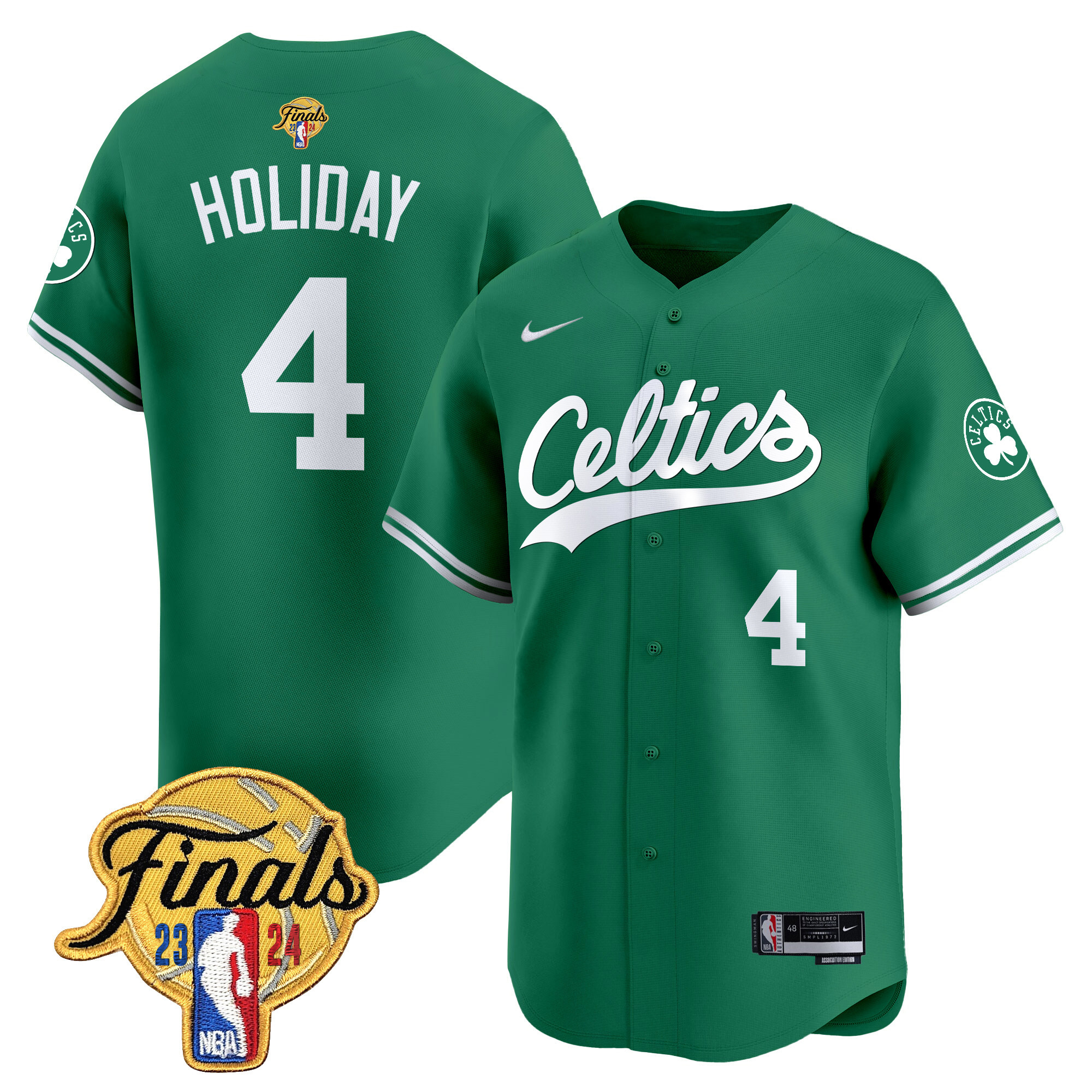 Men's Boston Celtics 2024 Finals Patch Baseball Jersey - All Stitched - Image 26