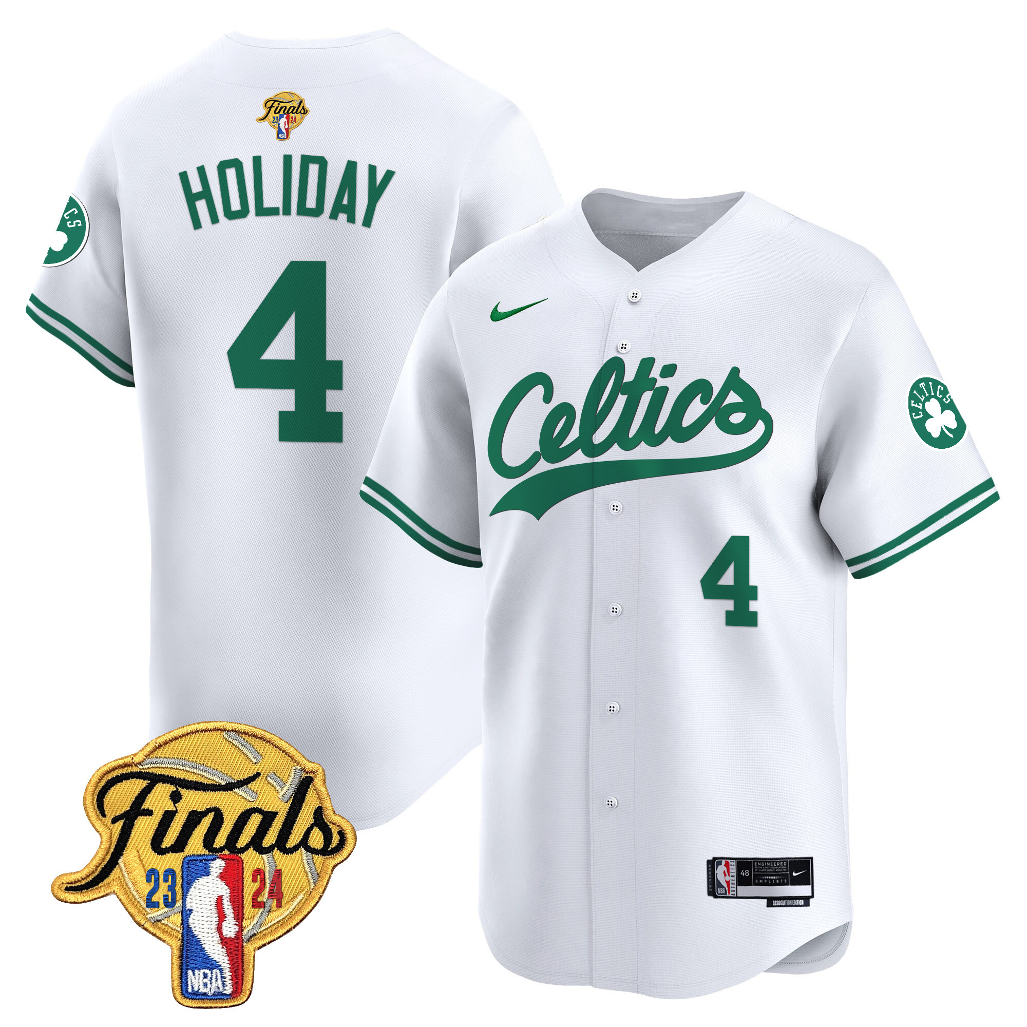 Men's Boston Celtics 2024 Finals Patch Baseball Jersey - All Stitched - Image 33