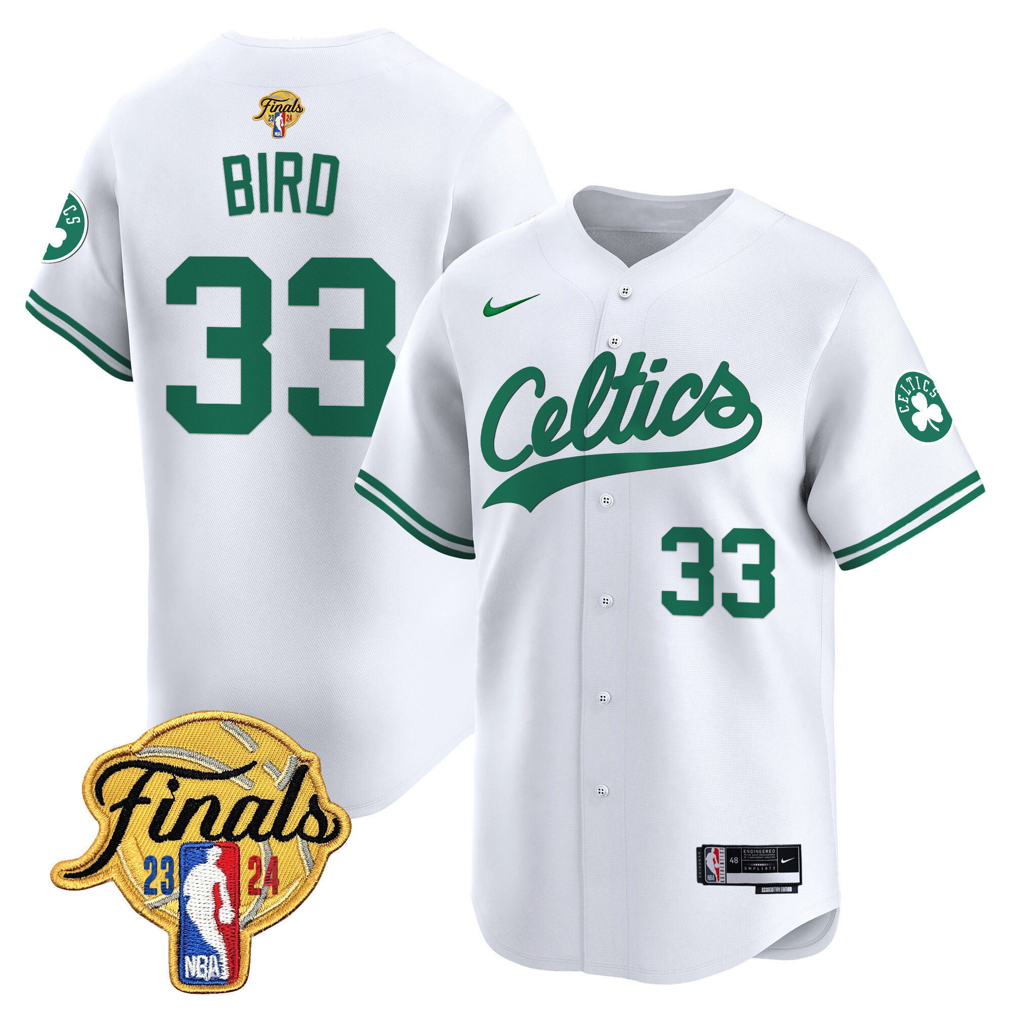 Men's Boston Celtics 2024 Finals Patch Baseball Jersey - All Stitched - Image 34