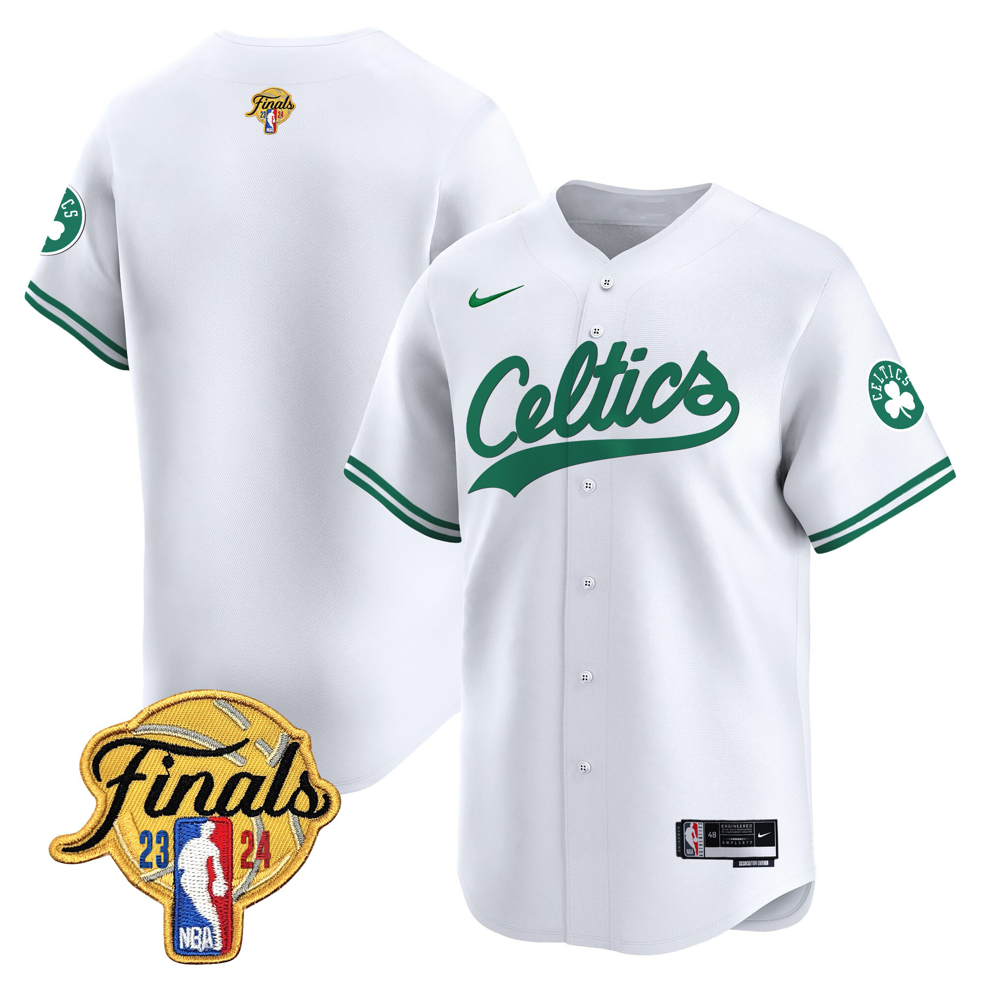Men's Boston Celtics 2024 Finals Patch Baseball Jersey - All Stitched - Image 35