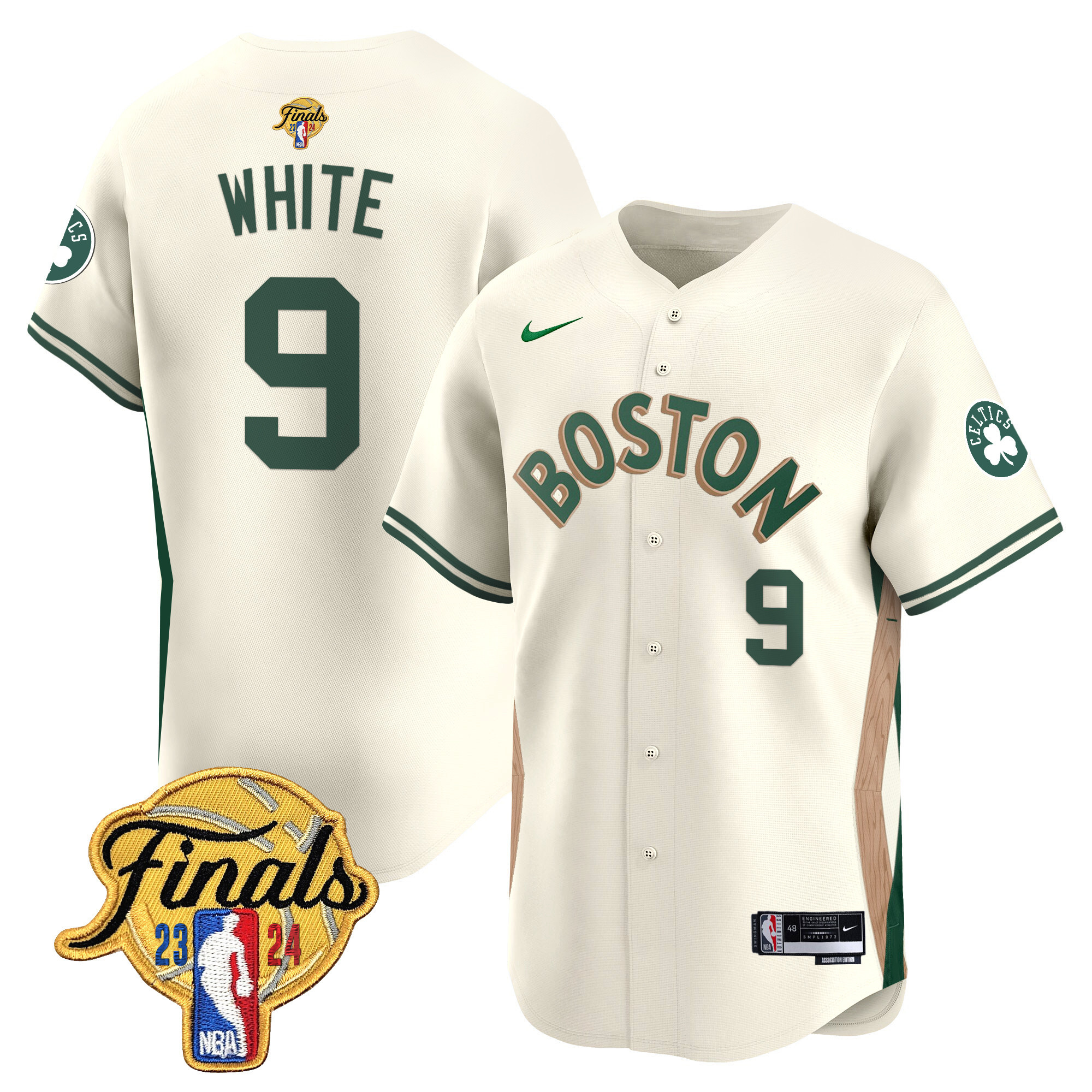 Men's Boston Celtics 2024 Finals Patch Baseball Jersey - All Stitched - Image 37