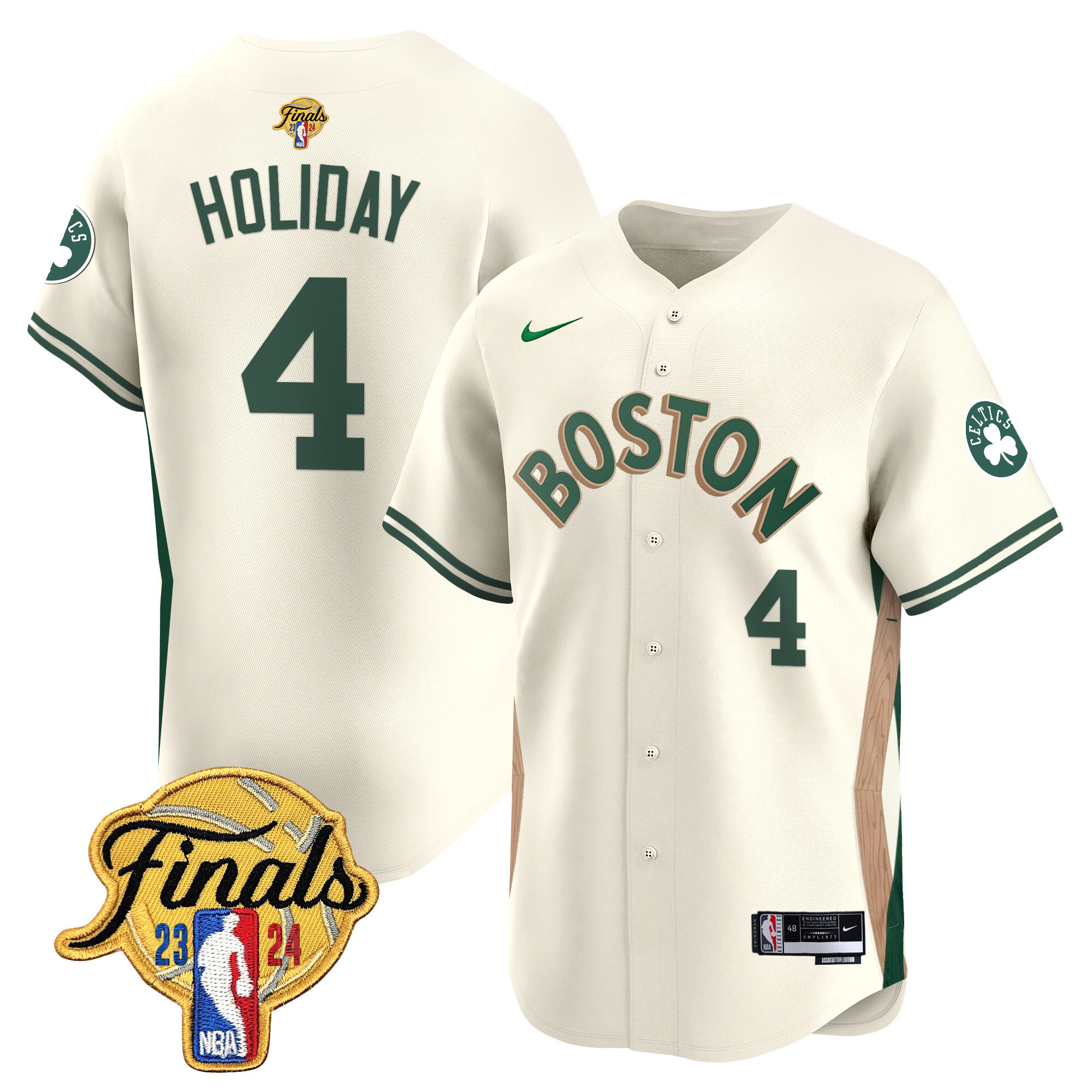 Men's Boston Celtics 2024 Finals Patch Baseball Jersey - All Stitched - Image 40
