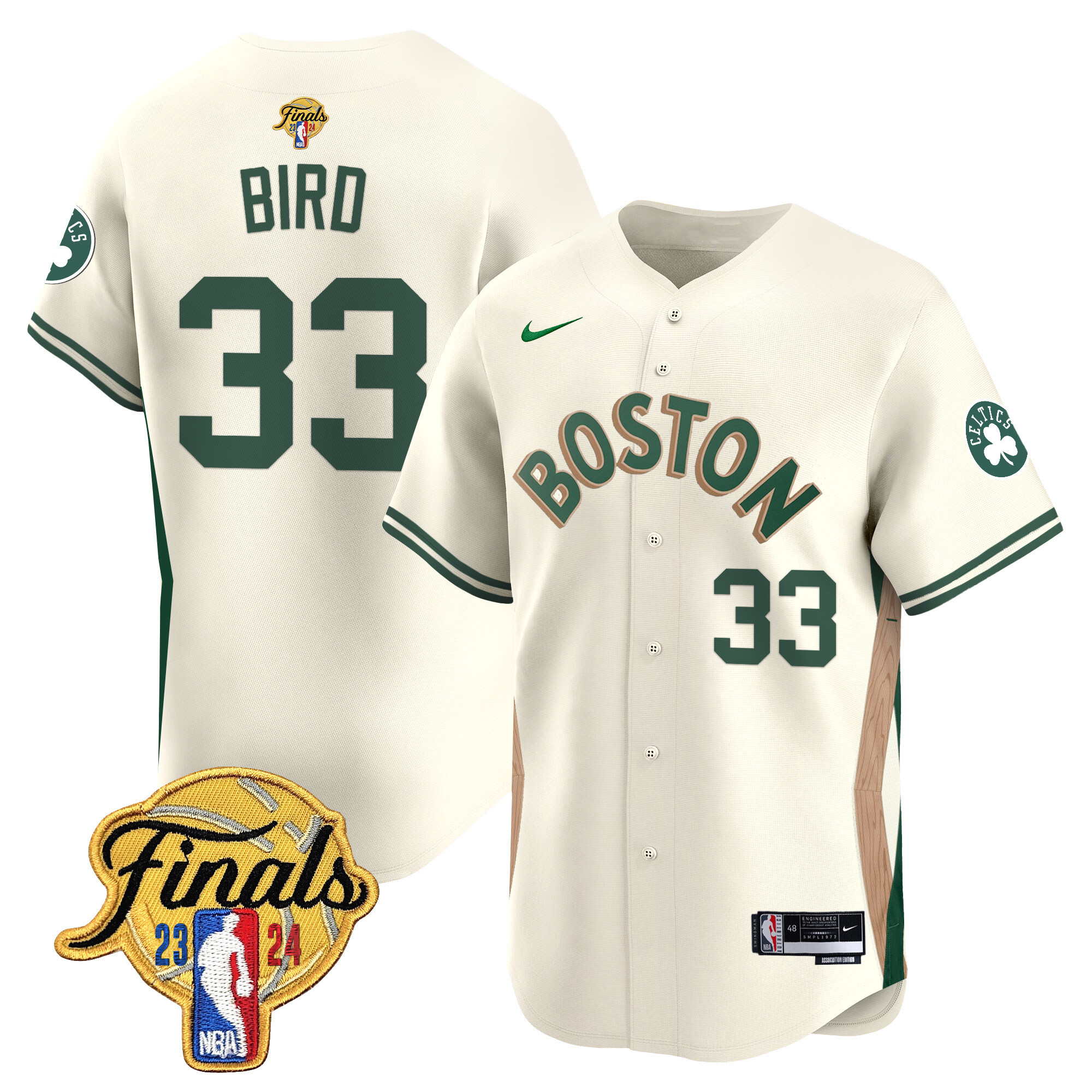 Men's Boston Celtics 2024 Finals Patch Baseball Jersey - All Stitched - Image 41