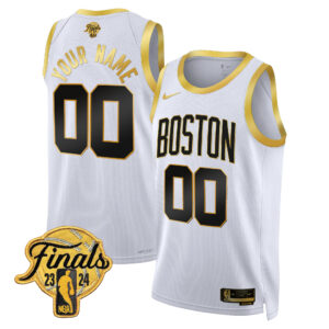 Boston Celtics 2024 Finals Patch Swingman Custom Jersey V2 - All Stitched
