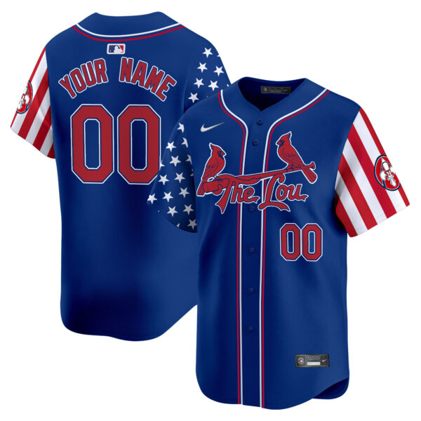 St. Louis Cardinals 2025 Independence Day Vapor Premier Limited Custom Jersey - All Stitched - Image 3
