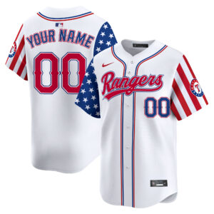 Texas Rangers 2024 Independence Day Vapor Premier Limited Custom Jersey - All Stitched