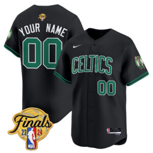 Boston Celtics 2024 Finals Patch Baseball Custom Jersey V3 - All Stitched