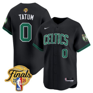 Men's Boston Celtics 2024 Finals Patch Baseball Jersey V3 - All Stitched