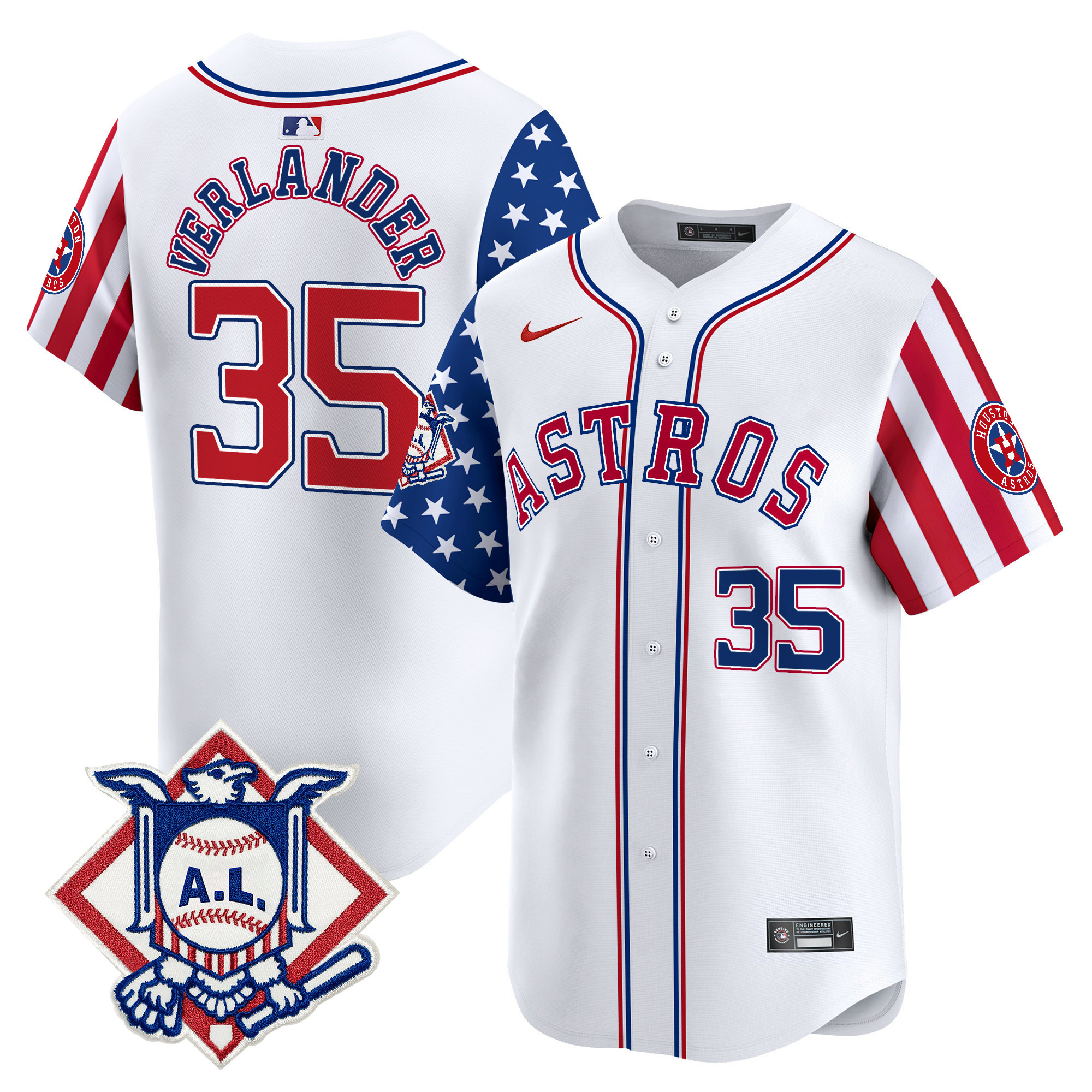 Men's Astros 2024 Fourth of July Vapor Premier Limited Jersey V2 - All Stitched - Image 5