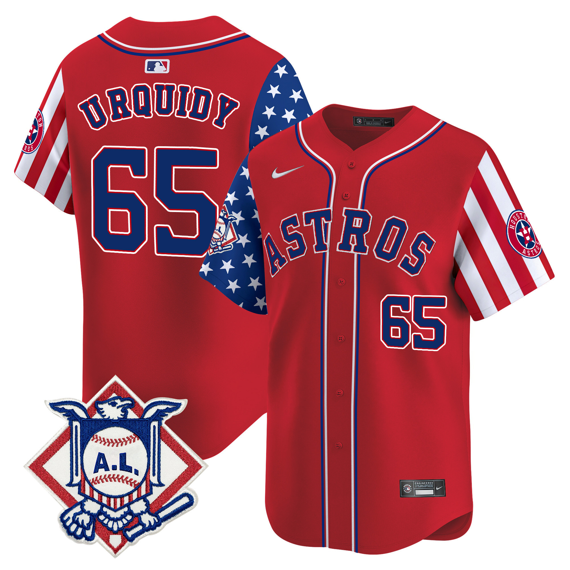 Men's Astros 2024 Fourth of July Vapor Premier Limited Jersey V2 - All Stitched - Image 15