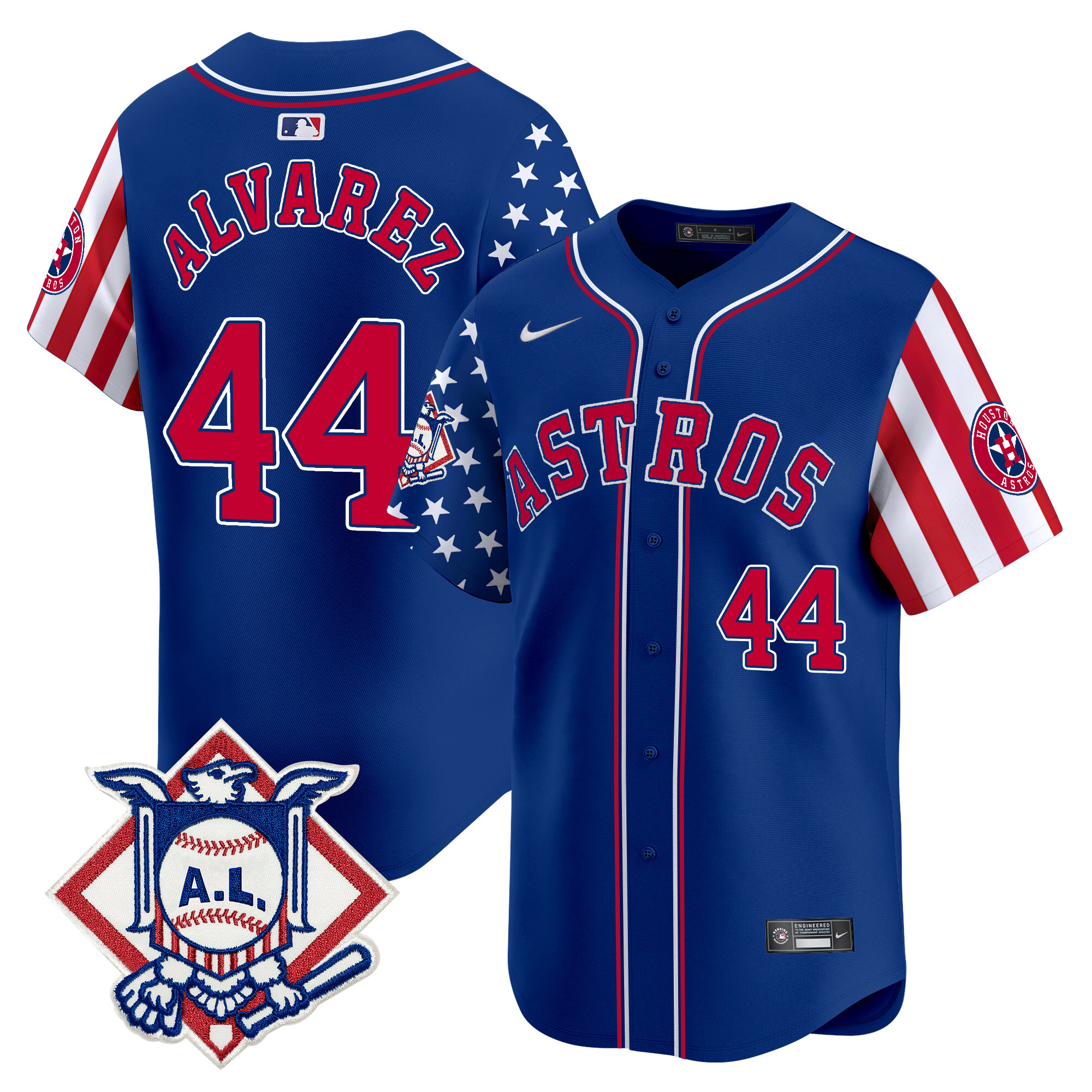Men's Astros 2024 Fourth of July Vapor Premier Limited Jersey V2 - All Stitched - Image 20