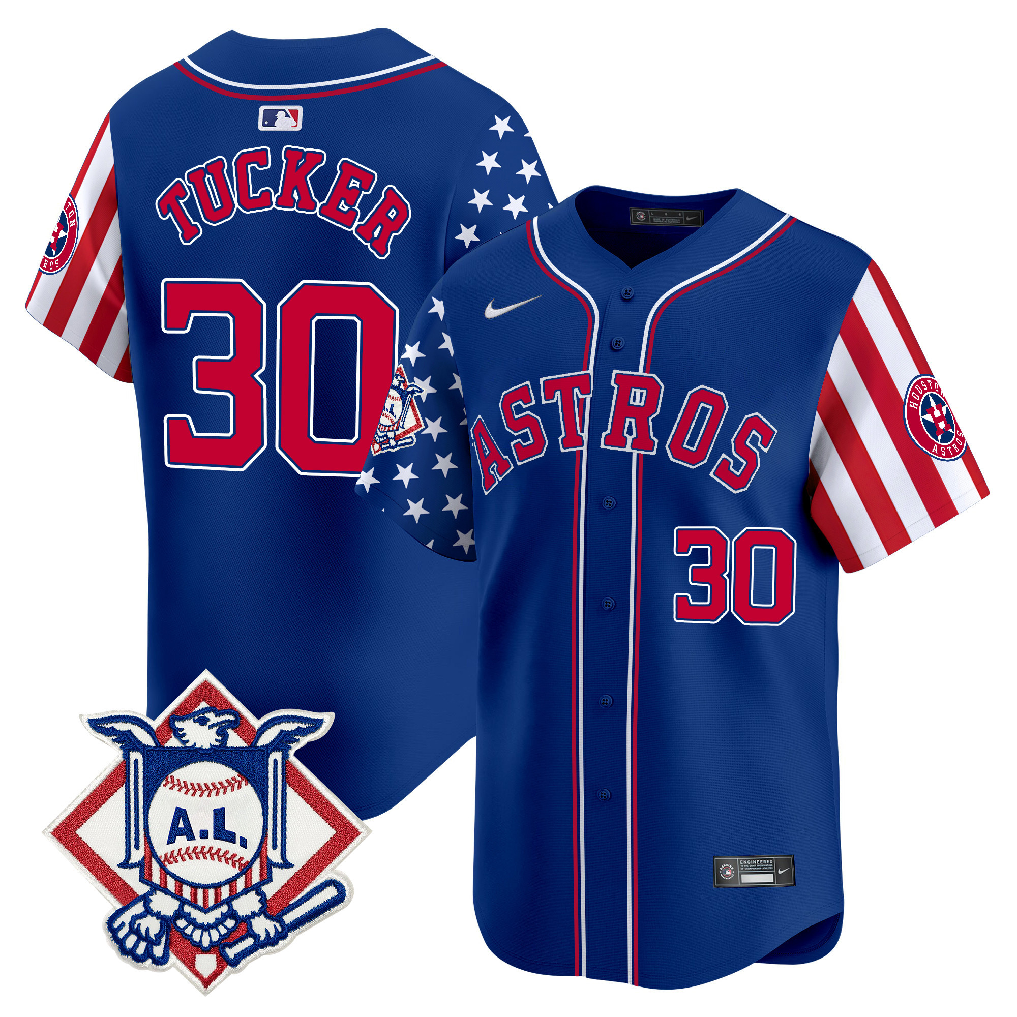 Men's Astros 2024 Fourth of July Vapor Premier Limited Jersey V2 - All Stitched - Image 22