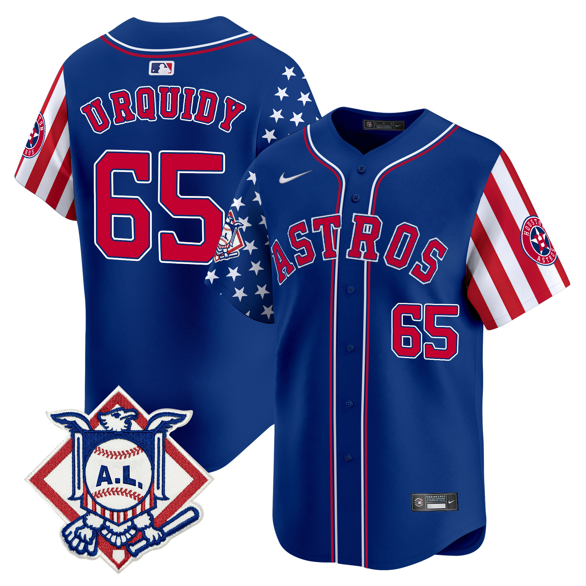 Men's Astros 2024 Fourth of July Vapor Premier Limited Jersey V2 - All Stitched - Image 23