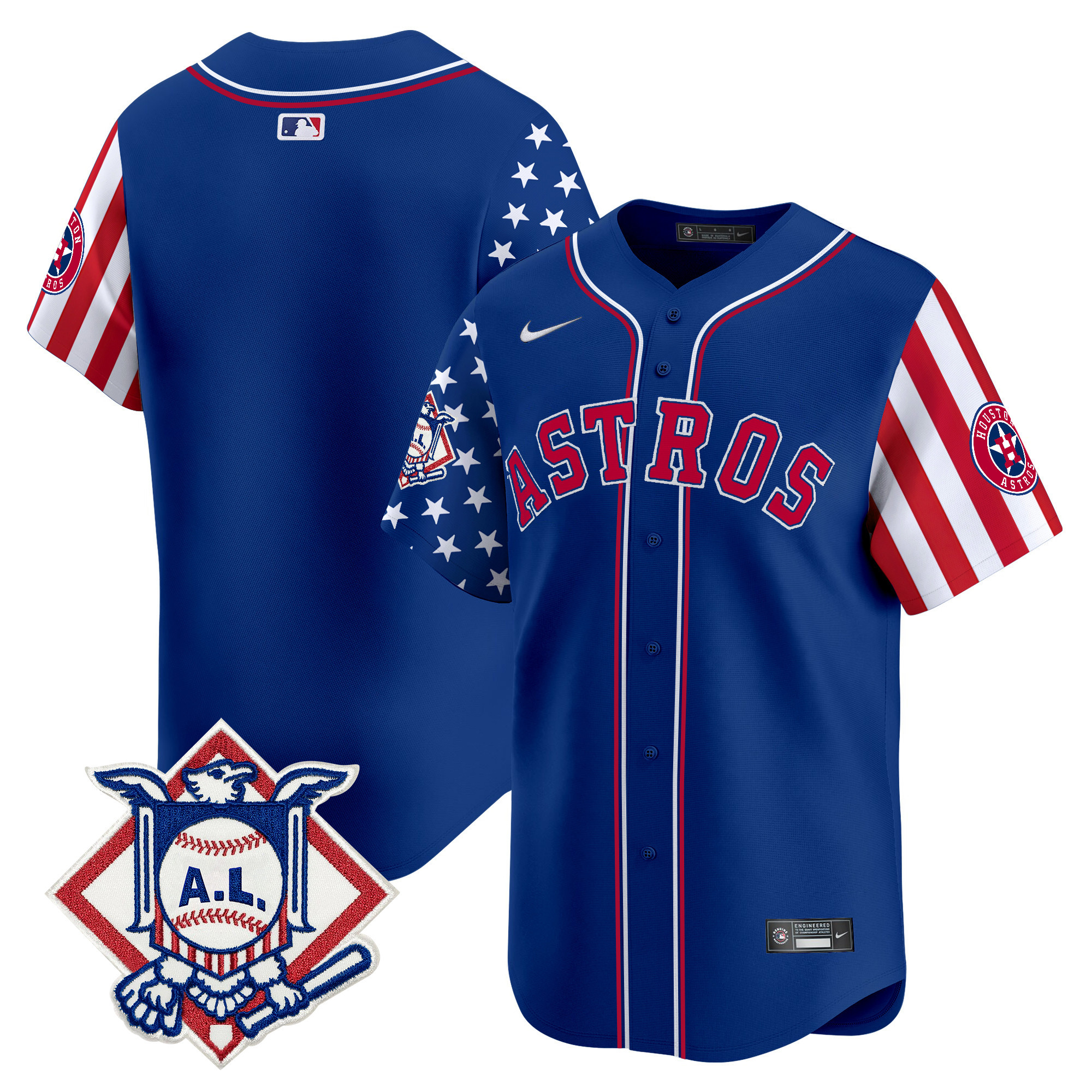 Men's Astros 2024 Fourth of July Vapor Premier Limited Jersey V2 - All Stitched - Image 24