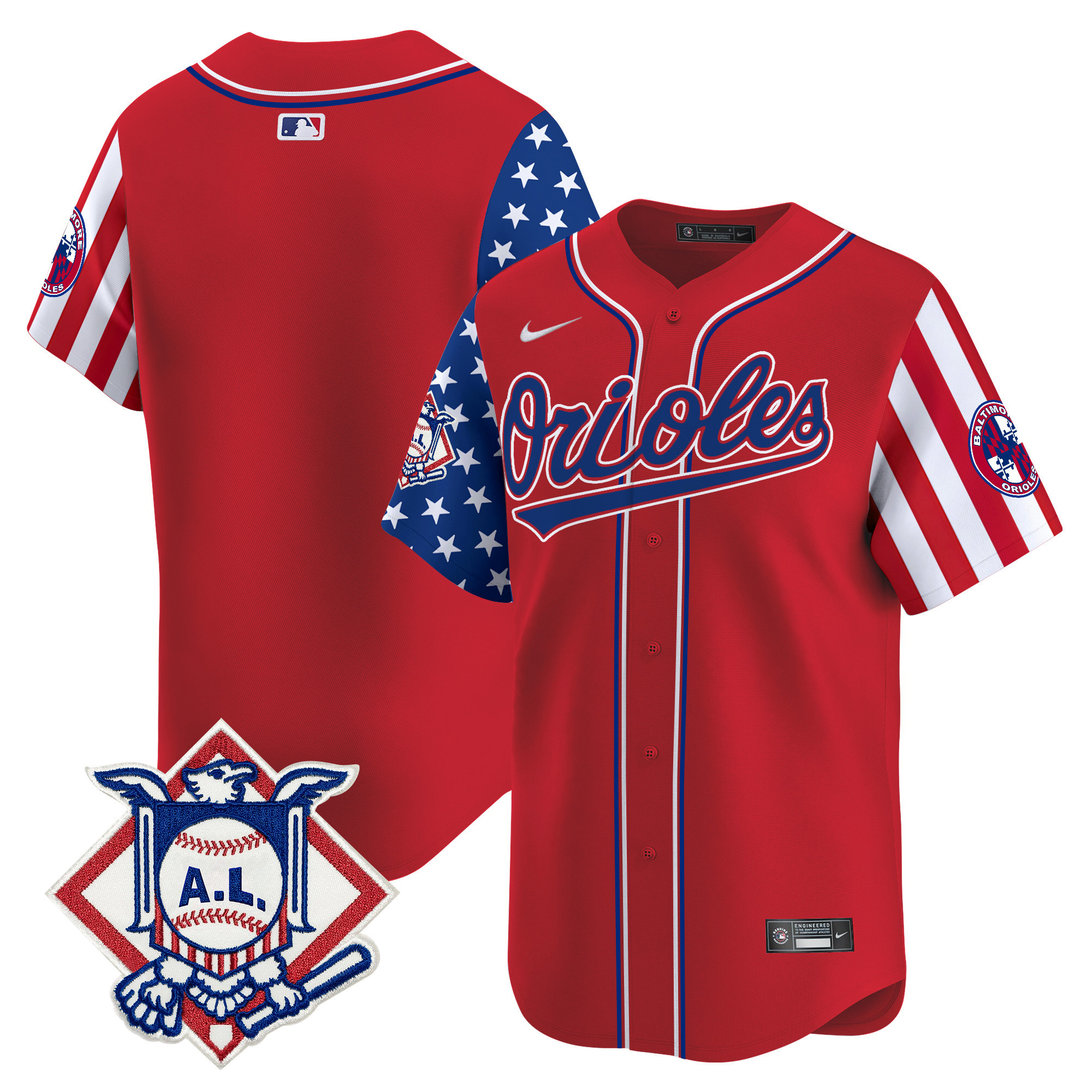 Men's Baltimore Orioles 2024 Fourth of July Vapor Premier Limited Jersey - All Stitched - Image 16