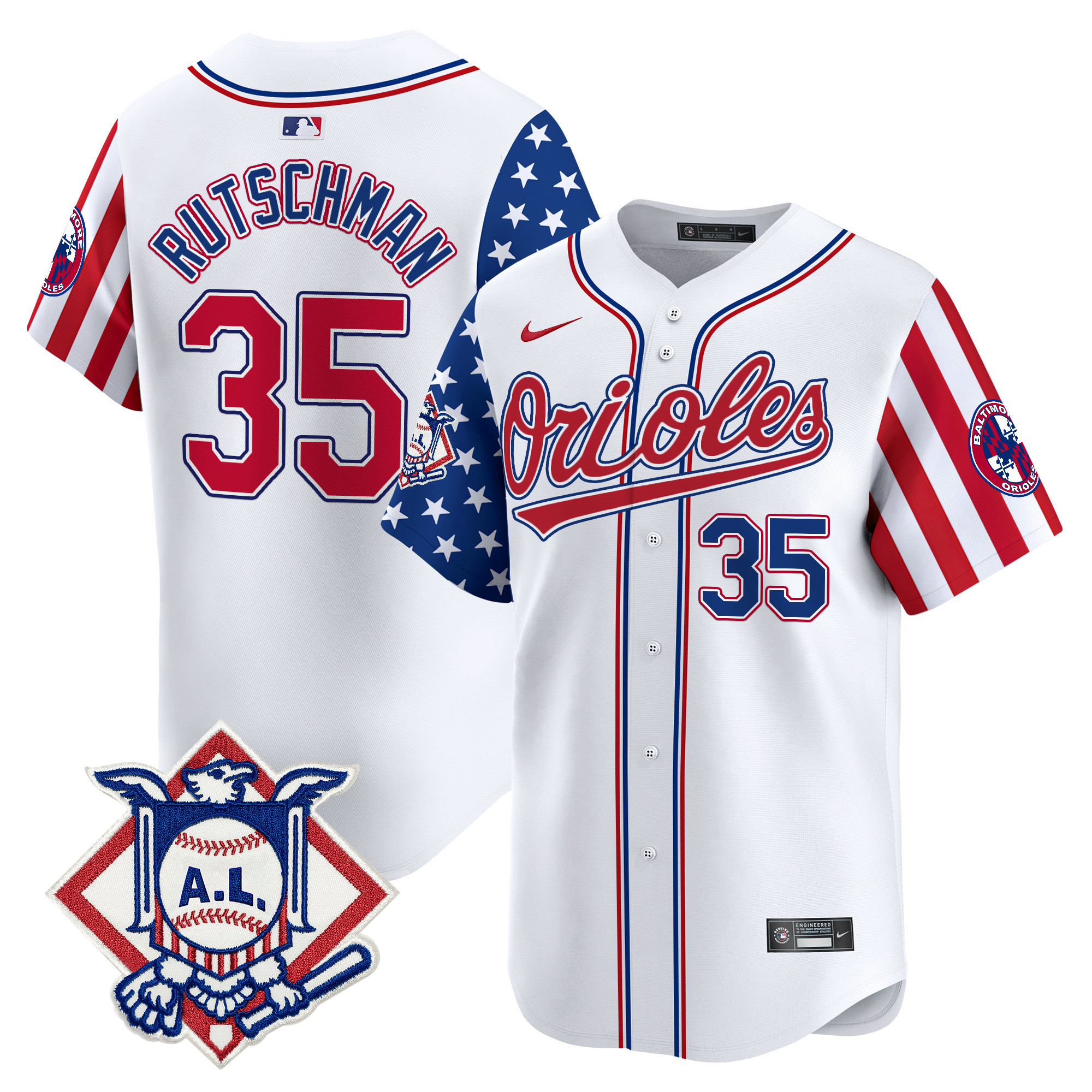 Men's Baltimore Orioles 2024 Fourth of July Vapor Premier Limited Jersey - All Stitched