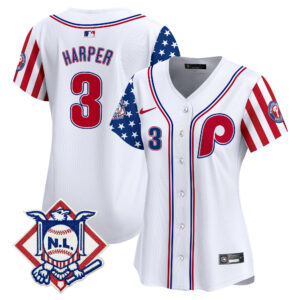 Women's Phillies 2024 Fourth of July Vapor Premier Limited Jersey - All Stitched