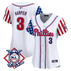 Women's Phillies 2024 Fourth of July Vapor Premier Limited Jersey V2 - All Stitched