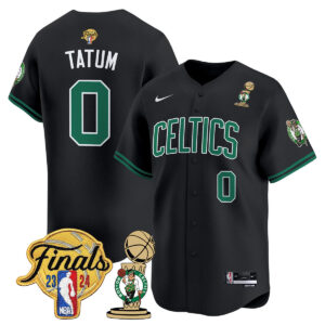 Men's Boston Celtics 2024 Final & Champions Patch Baseball Jersey V2 - All Stitched