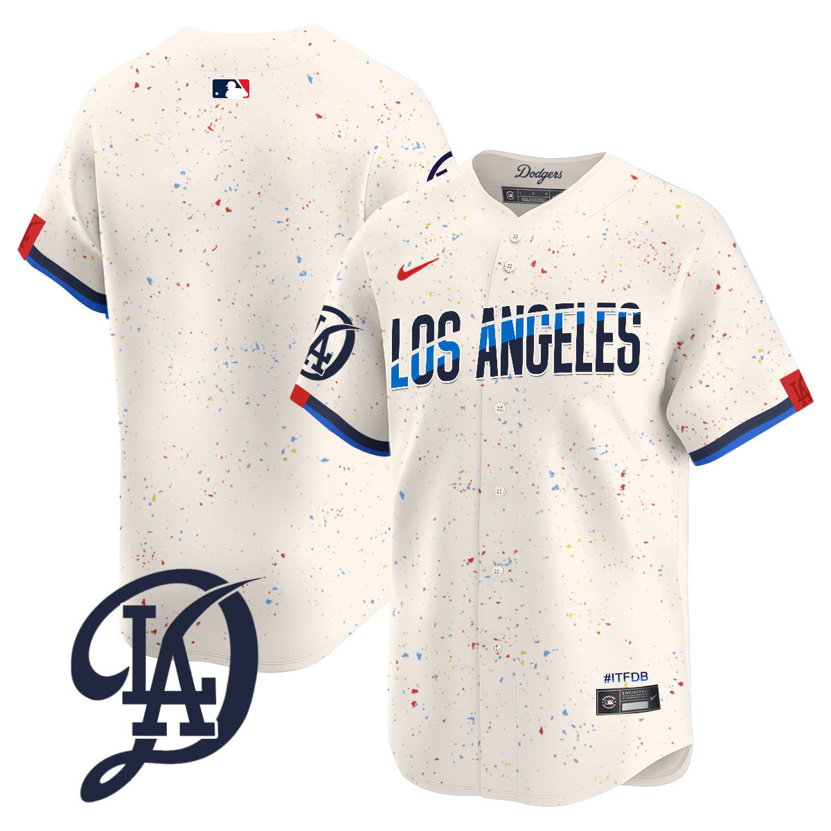 Men's Los Angeles Dodgers 2024 City Connect Limited Jersey - All Stitched - Image 7