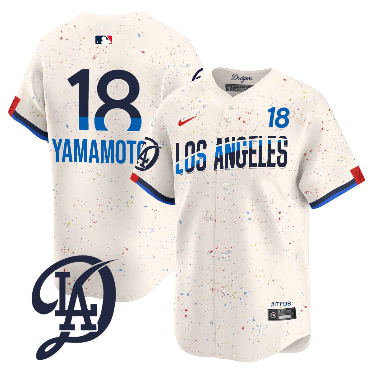 Men's Los Angeles Dodgers 2024 City Connect Limited Jersey - All Stitched - Image 6