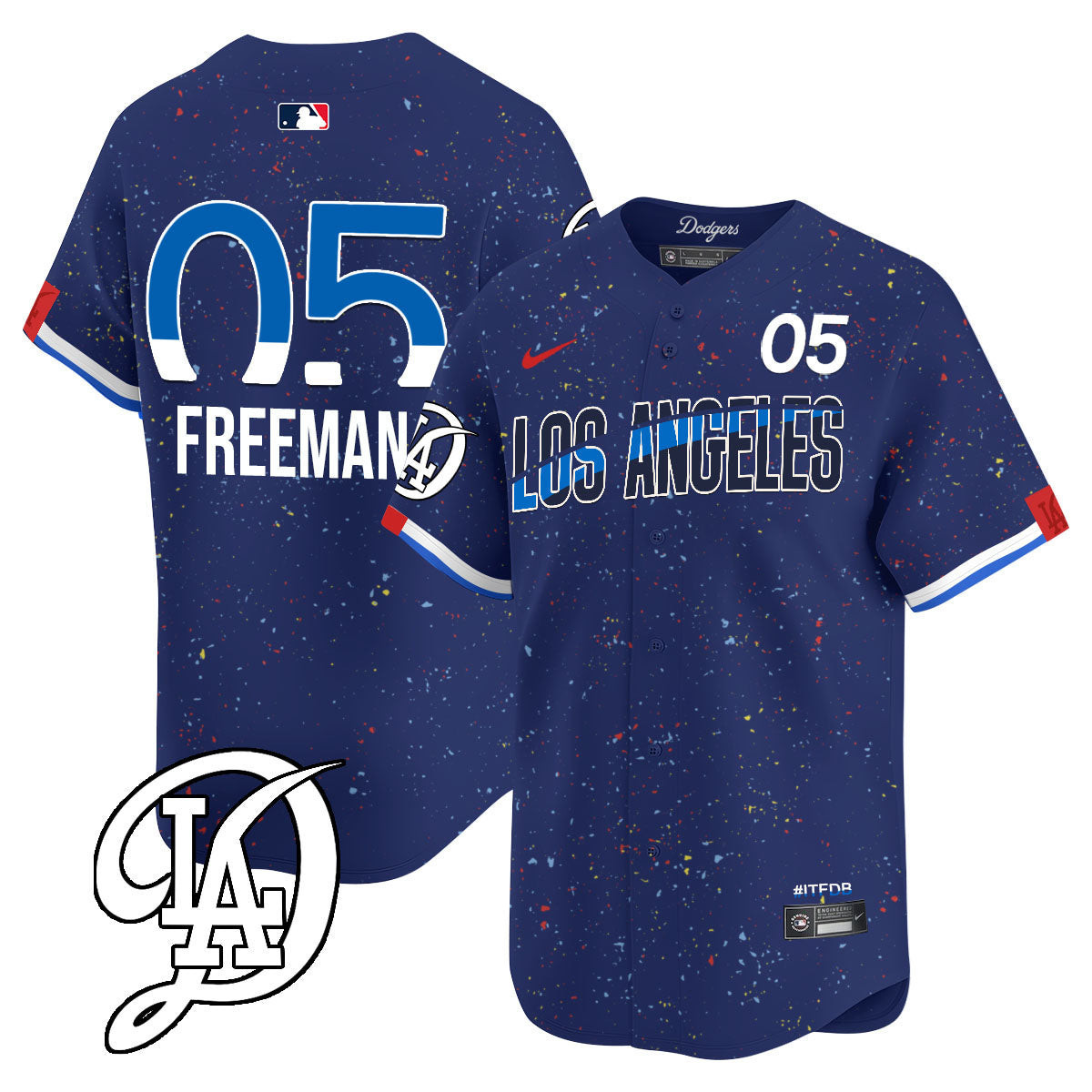Men's Los Angeles Dodgers 2024 City Connect Limited Jersey - All Stitched - Image 9