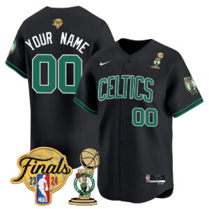 Boston Celtics 2024 Final & Champions Patch Baseball Custom Jersey V2 - All Stitched