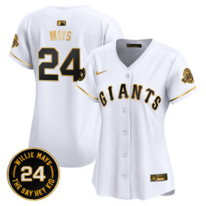 Women's San Francisco Giants 2024 Willie Mays Patch Vapor Premier Limited Jersey - All Stitched