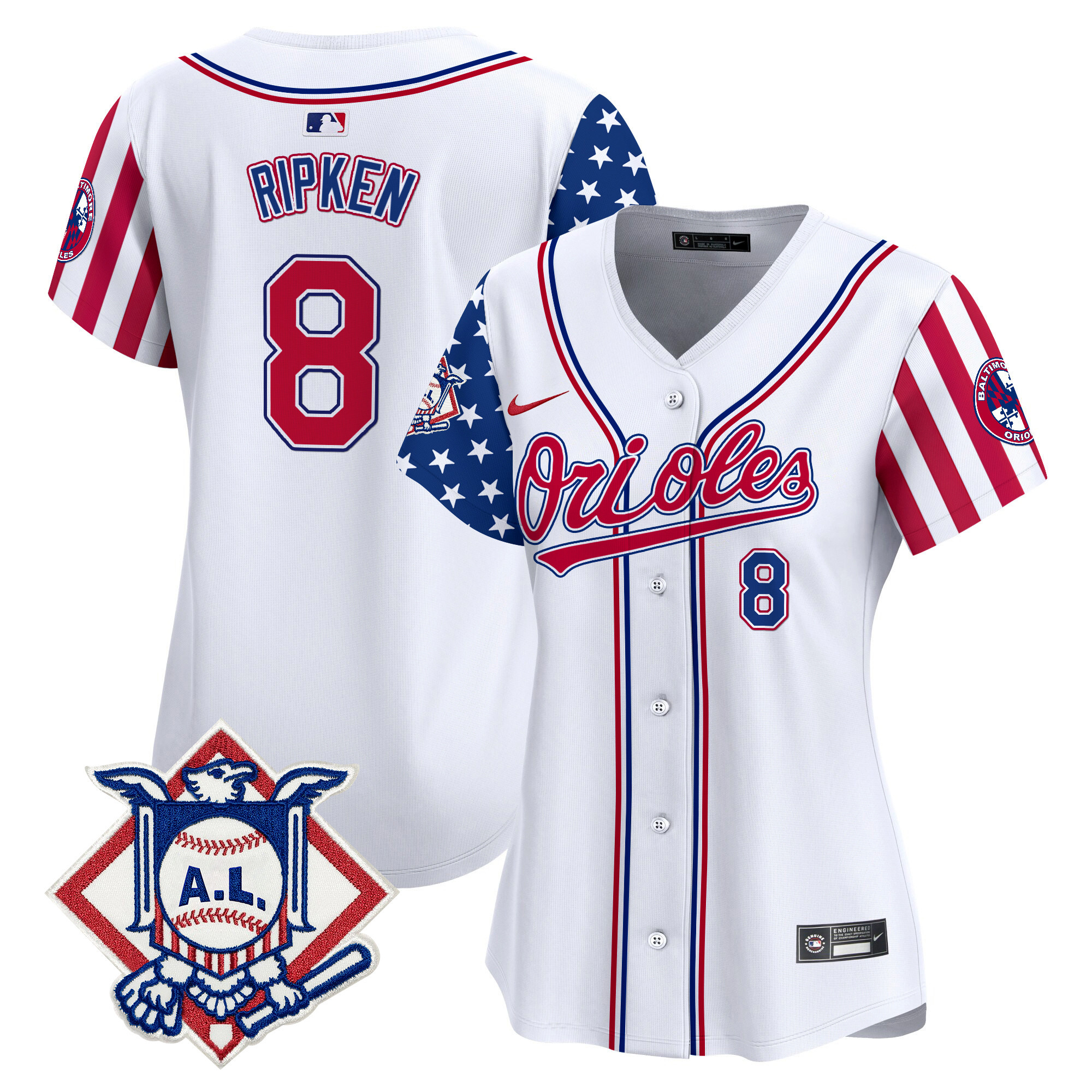 Women's Baltimore Orioles 2024 Fourth of July Vapor Premier Limited Jersey - All Stitched - Image 6