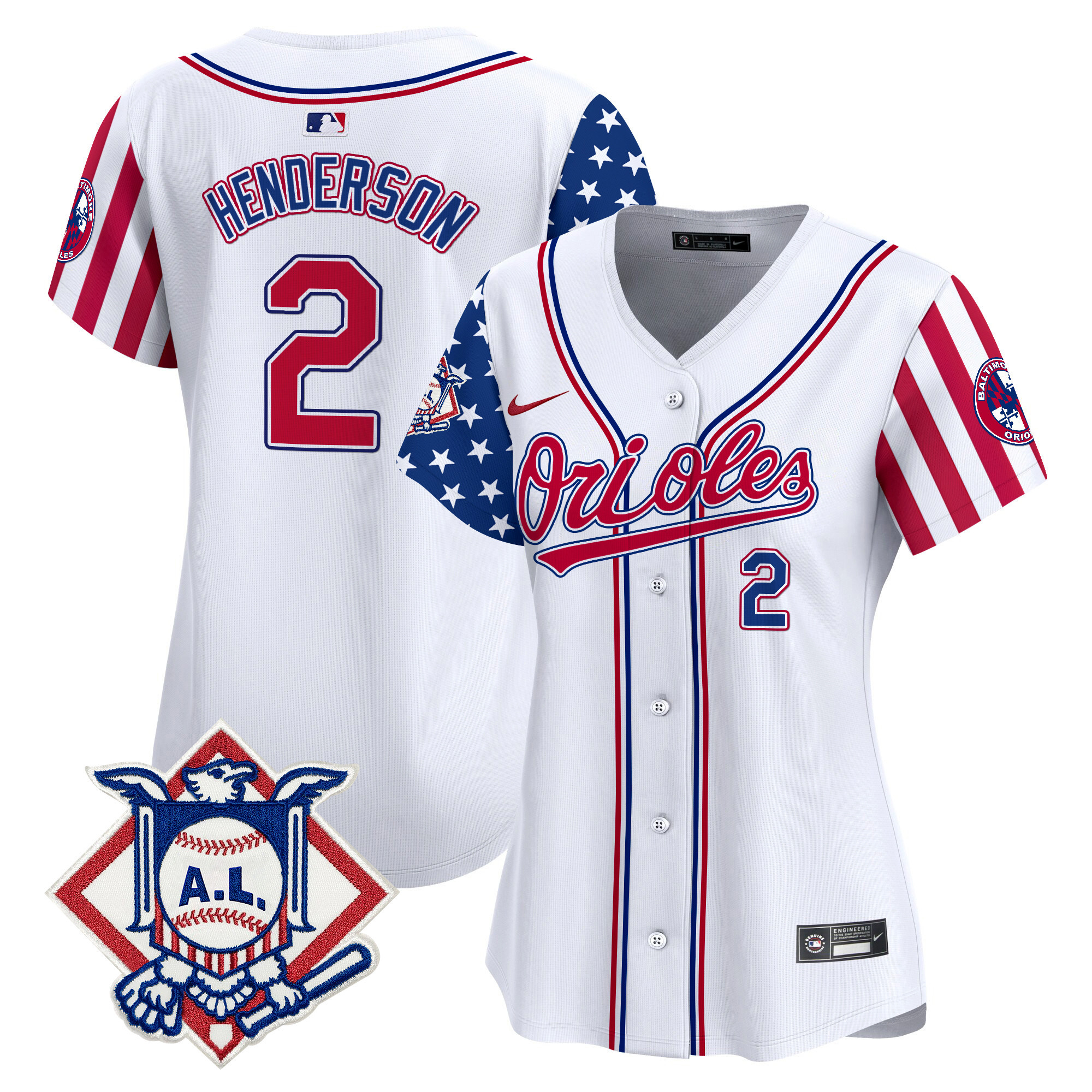 Women's Baltimore Orioles 2024 Fourth of July Vapor Premier Limited Jersey - All Stitched - Image 7