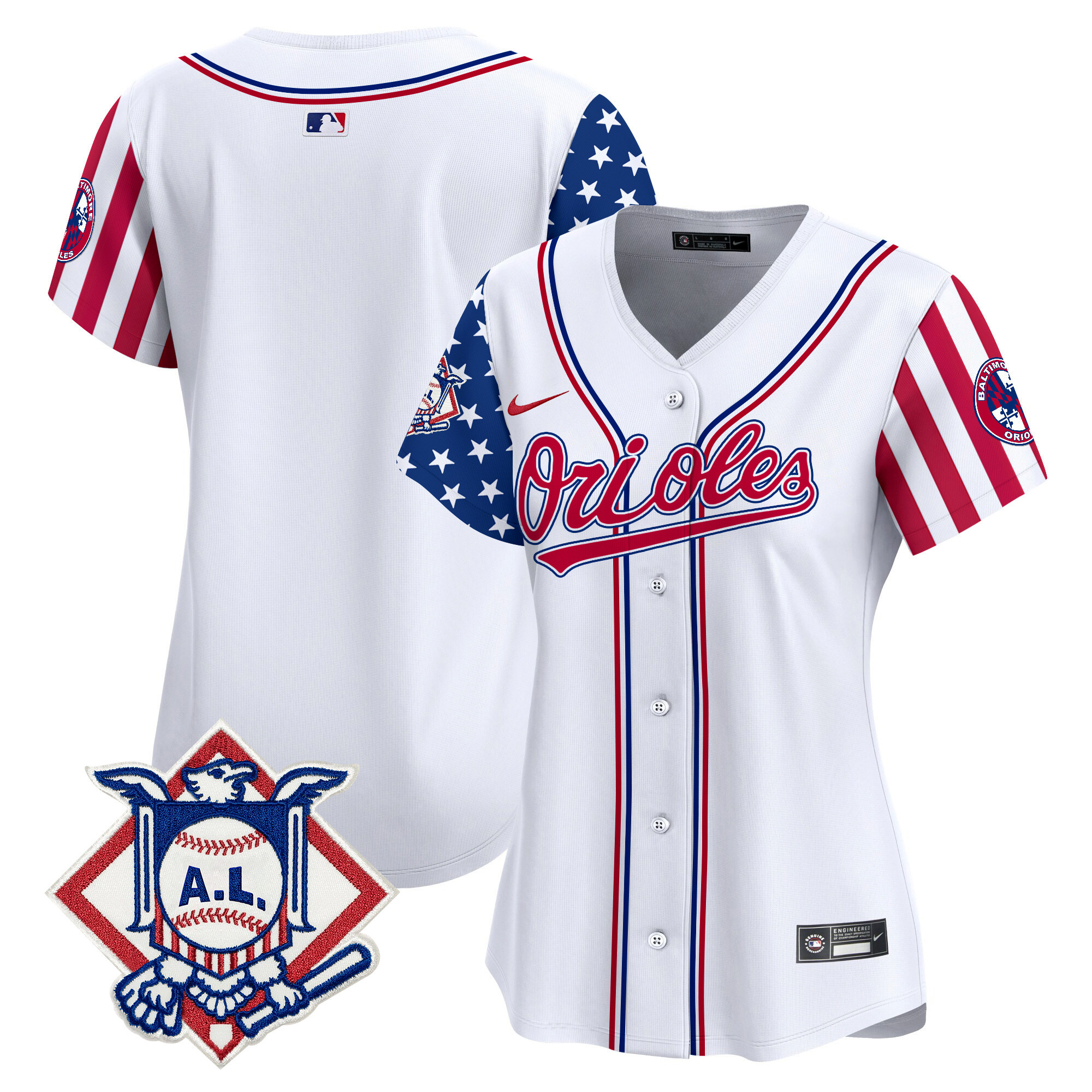 Women's Baltimore Orioles 2024 Fourth of July Vapor Premier Limited Jersey - All Stitched - Image 8