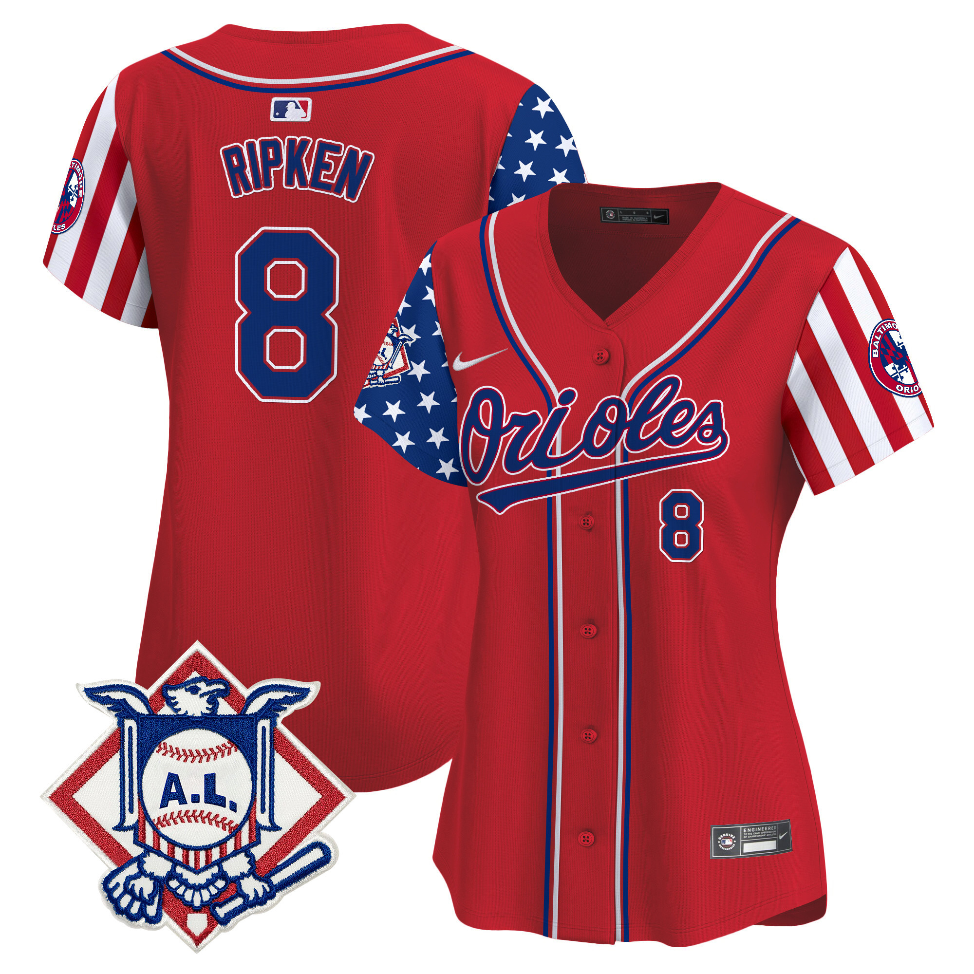 Women's Baltimore Orioles 2024 Fourth of July Vapor Premier Limited Jersey - All Stitched - Image 14