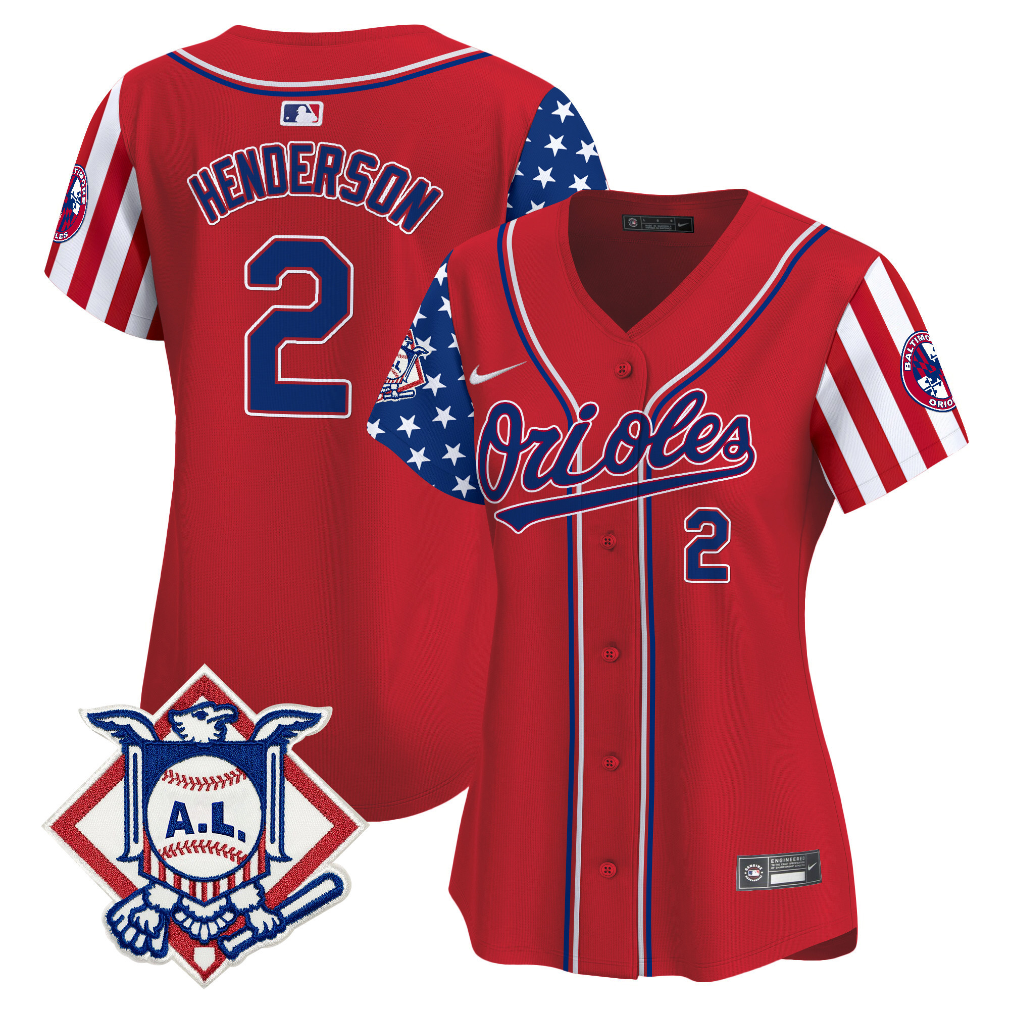 Women's Baltimore Orioles 2024 Fourth of July Vapor Premier Limited Jersey - All Stitched - Image 15