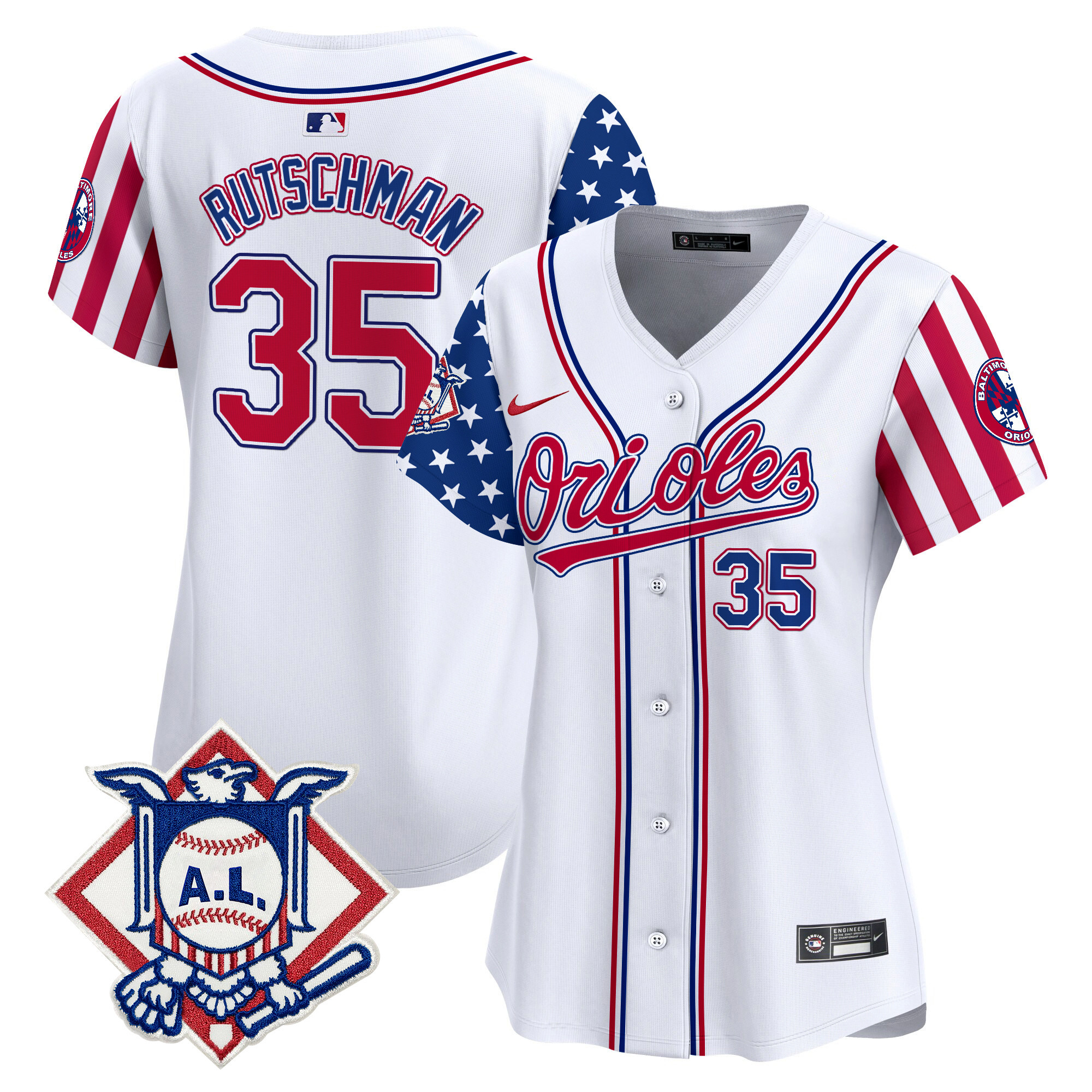 Women's Baltimore Orioles 2024 Fourth of July Vapor Premier Limited Jersey - All Stitched