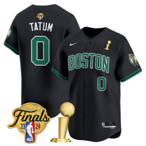 Men's Boston Celtics 2024 Final & Champions Patch Baseball Jersey - All Stitched