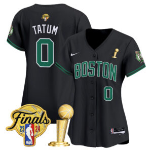 Women's Boston Celtics 2024 Final & Champions Patch Baseball Jersey - All Stitched