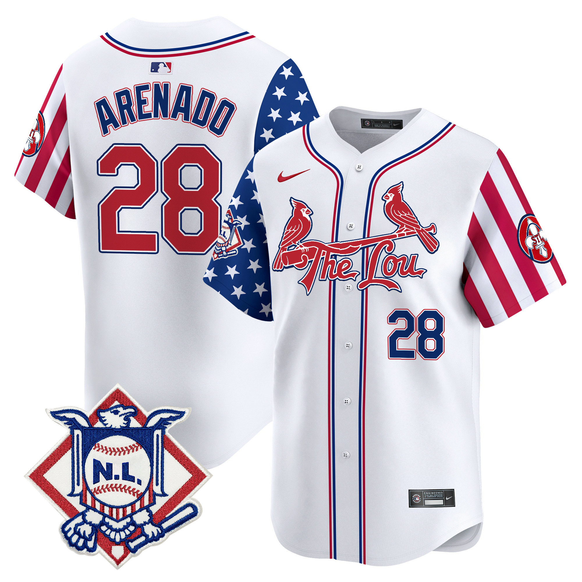 Men's St. Louis Cardinals 2024 Fourth of July Vapor Premier Limited Jersey - All Stitched - Image 4