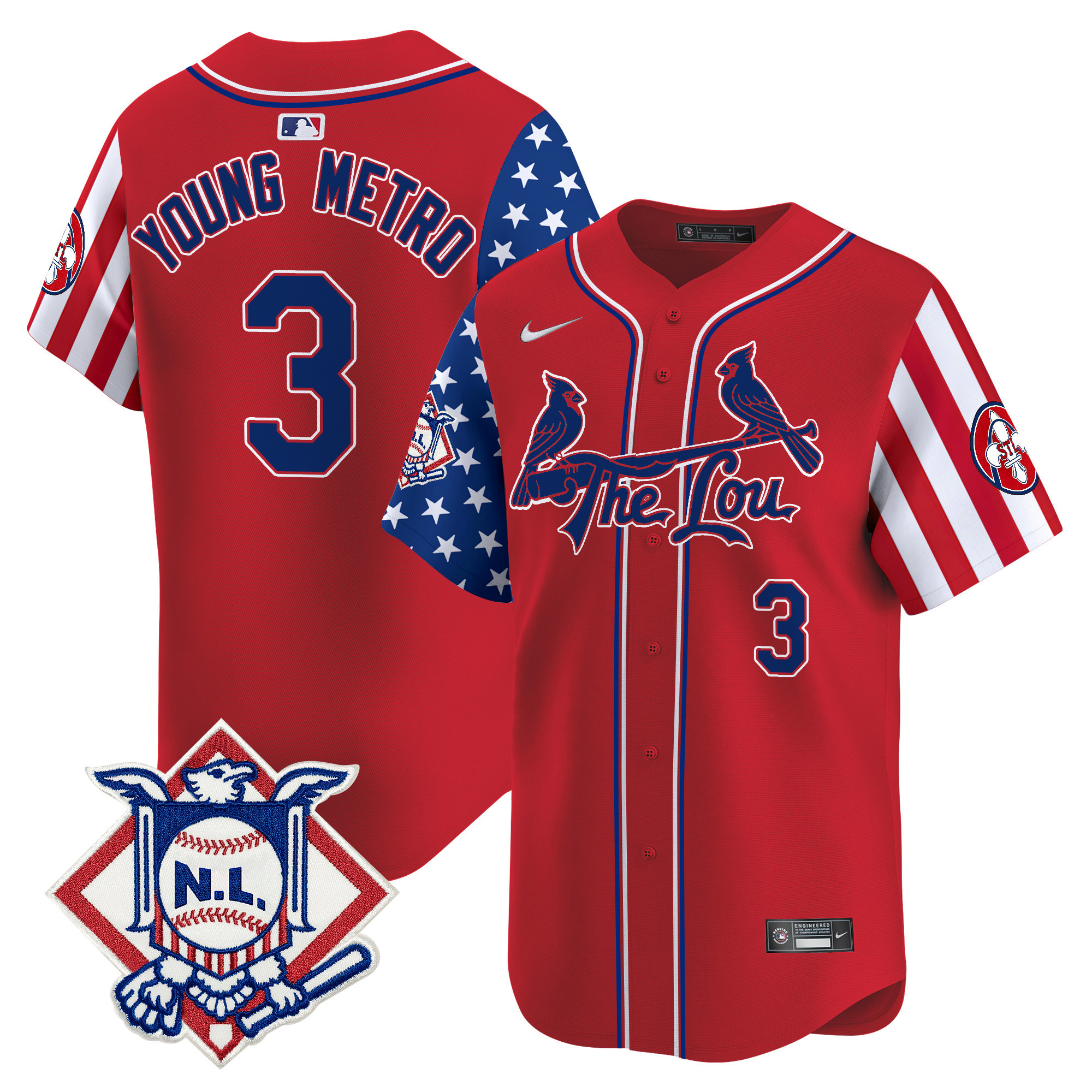 Men's St. Louis Cardinals 2024 Fourth of July Vapor Premier Limited Jersey - All Stitched - Image 16