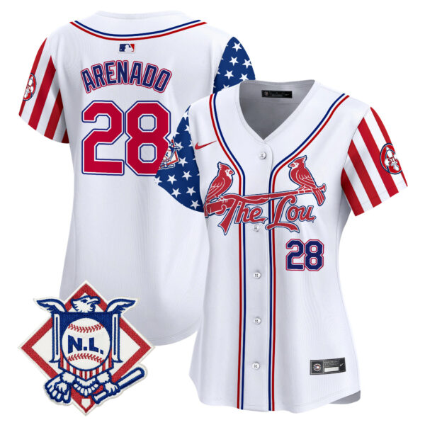 Women's St. Louis Cardinals 2024 Fourth of July Vapor Premier Limited Jersey - All Stitched - Image 4