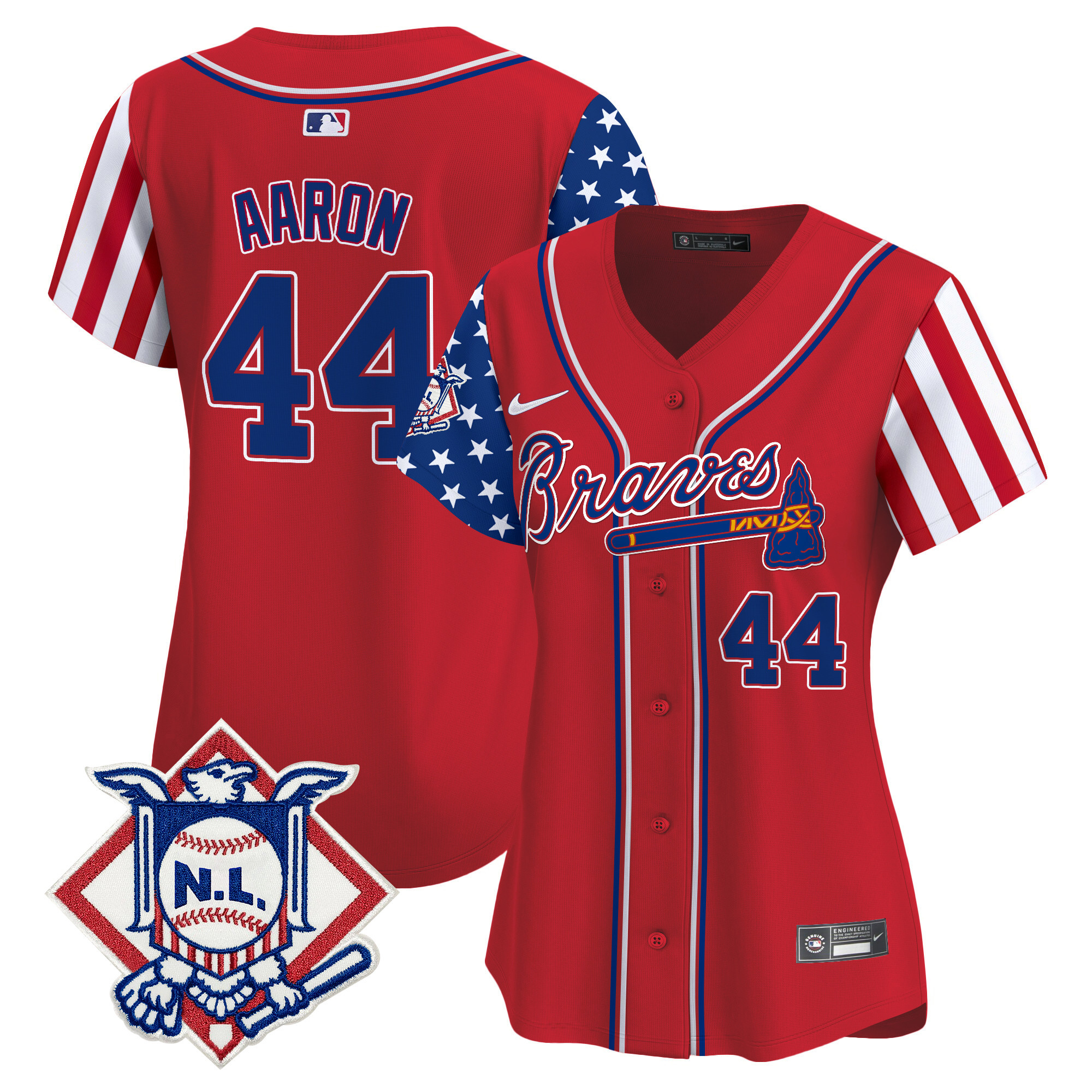 Women's Atlanta Braves 2024 Fourth of July Vapor Premier Limited Jersey V2 - All Stitched - Image 17