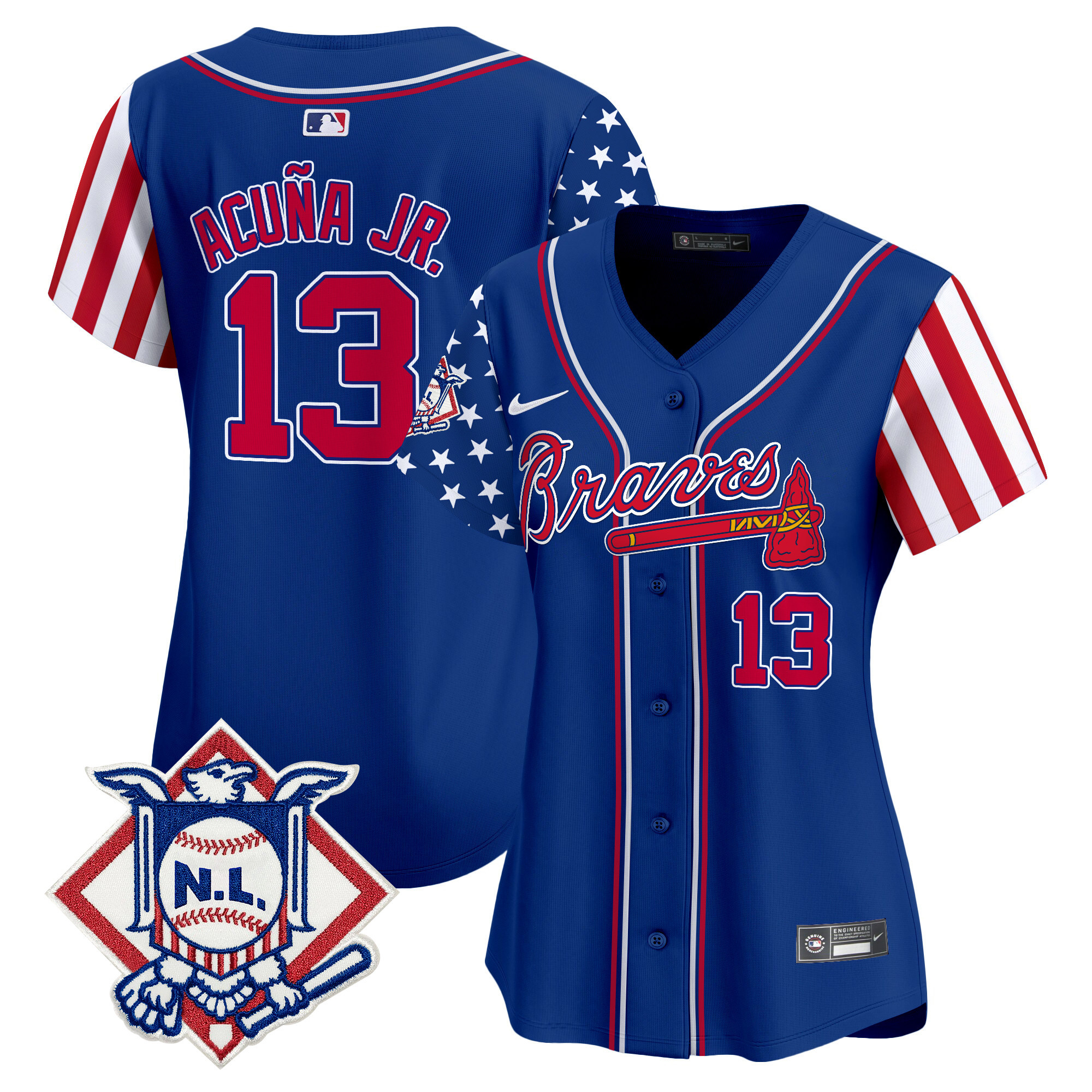 Women's Atlanta Braves 2024 Fourth of July Vapor Premier Limited Jersey V2 - All Stitched - Image 19