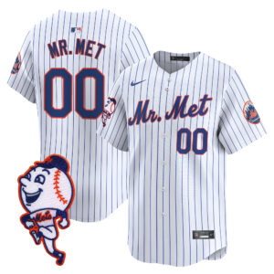Men's Mets Mr. Met Patch Vapor Premier Limited Jersey - All Stitched