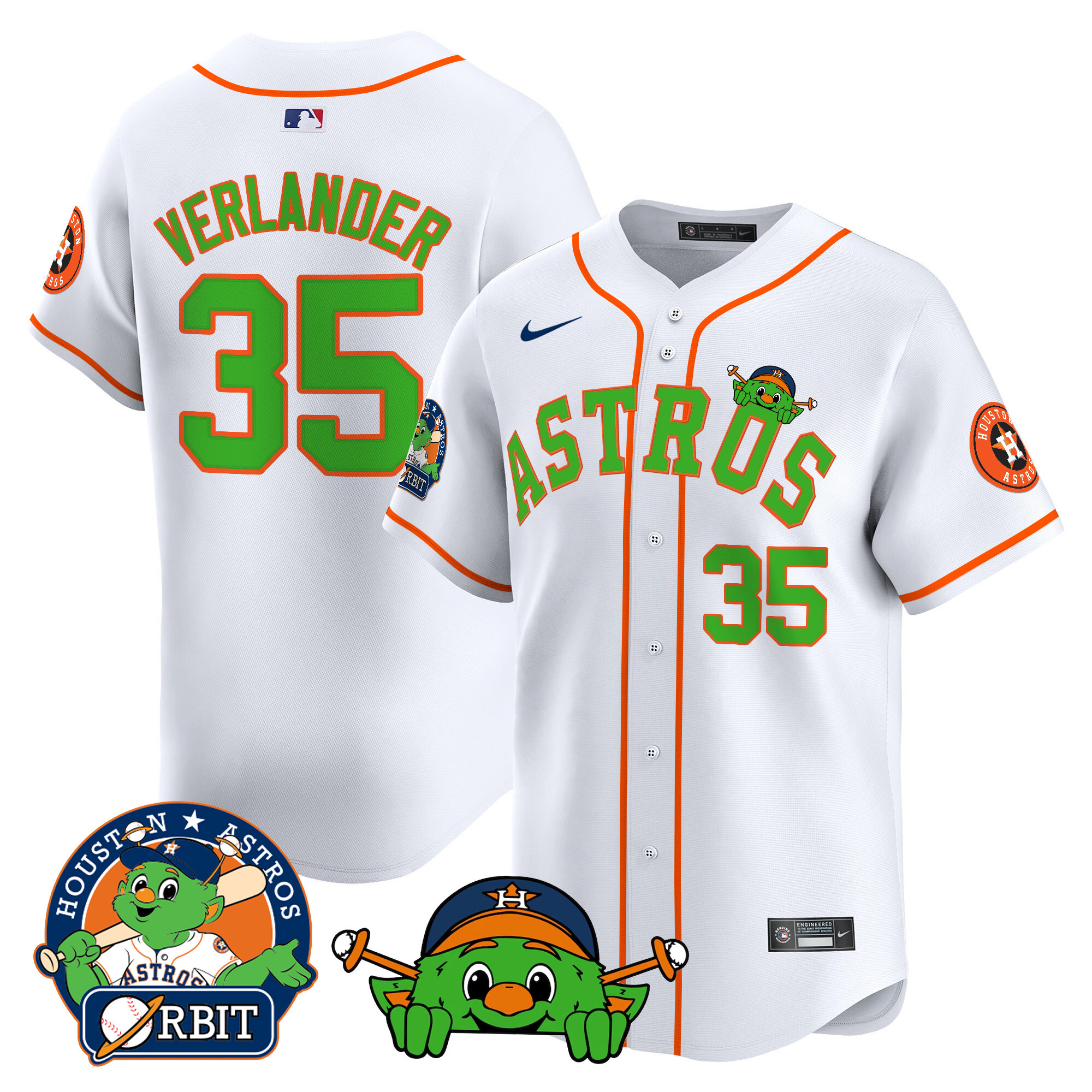 Men's Astros Orbit Patch Vapor Premier Limited Jersey V3 - All Stitched - Image 15
